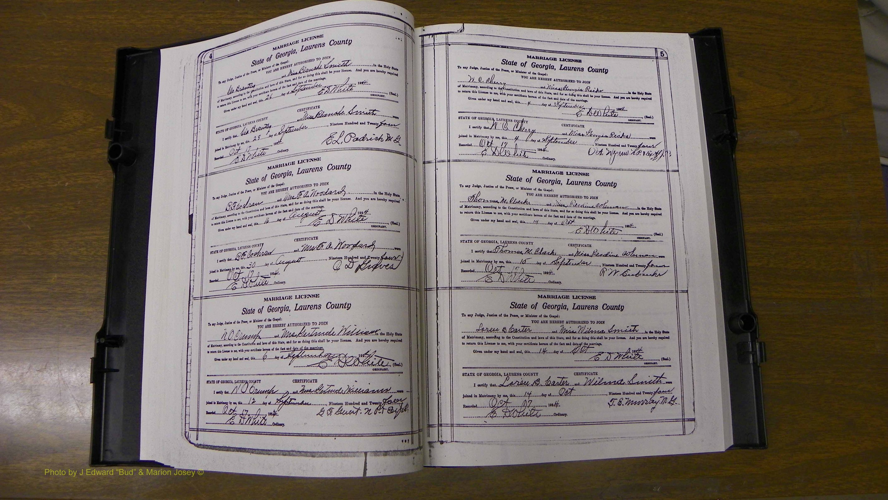 Laurens Co, GA, Marriages Book S, 1924 - 1934, White, P 004-005.JPG