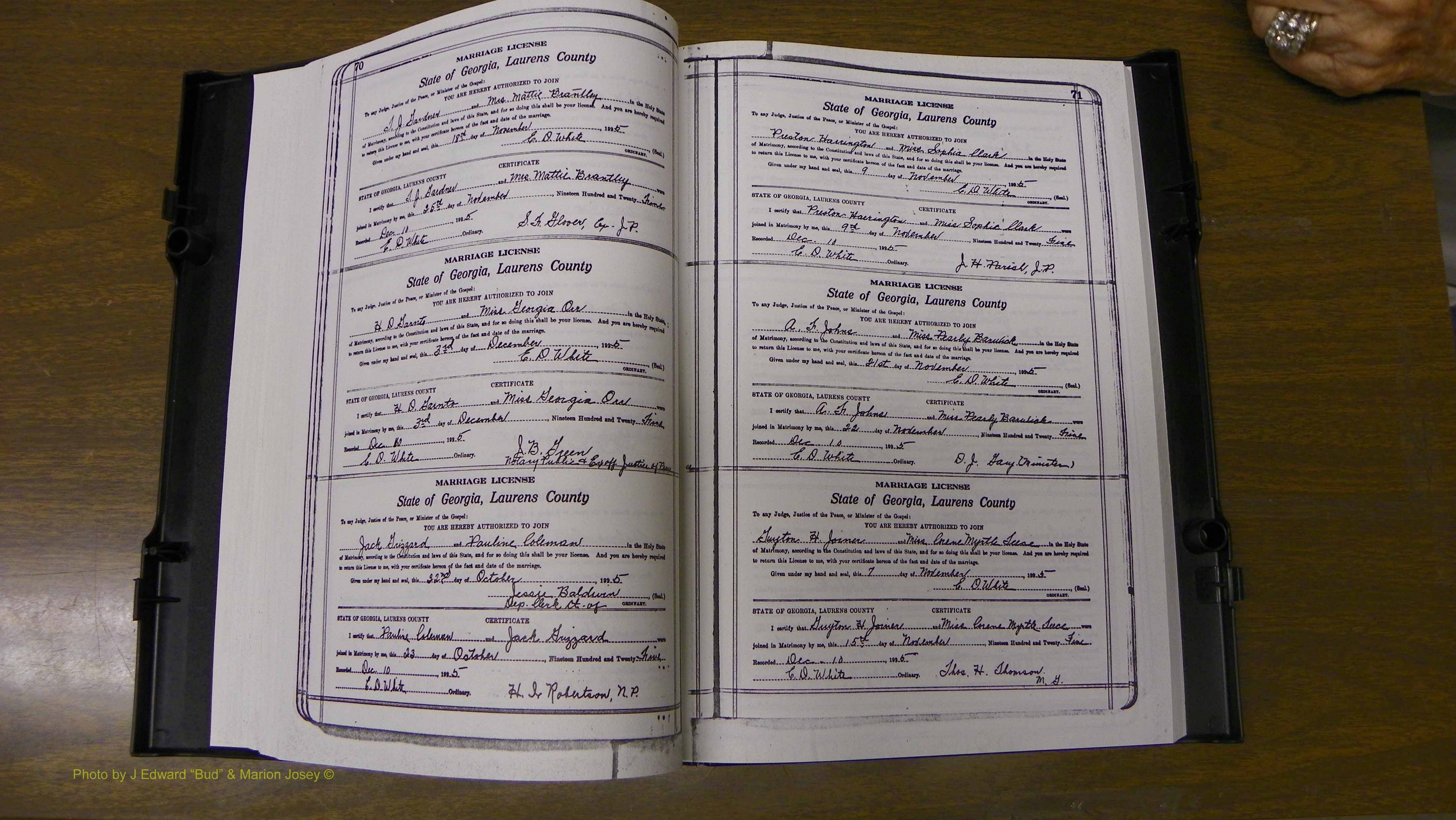 Laurens Co, GA, Marriages Book S, 1924 - 1934, White, P 070-071.JPG