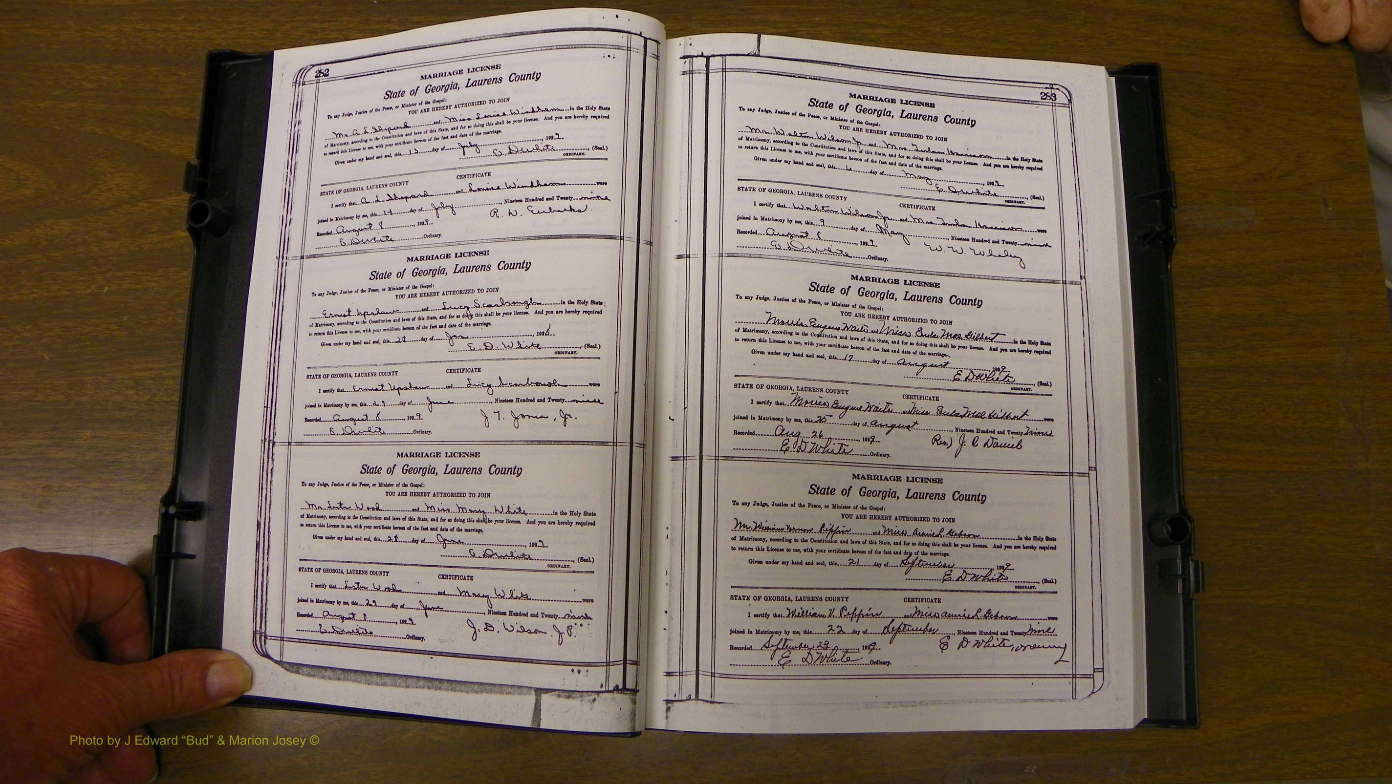 Laurens Co, GA, Marriages Book S, 1924 - 1934, White, P 282-283.JPG
