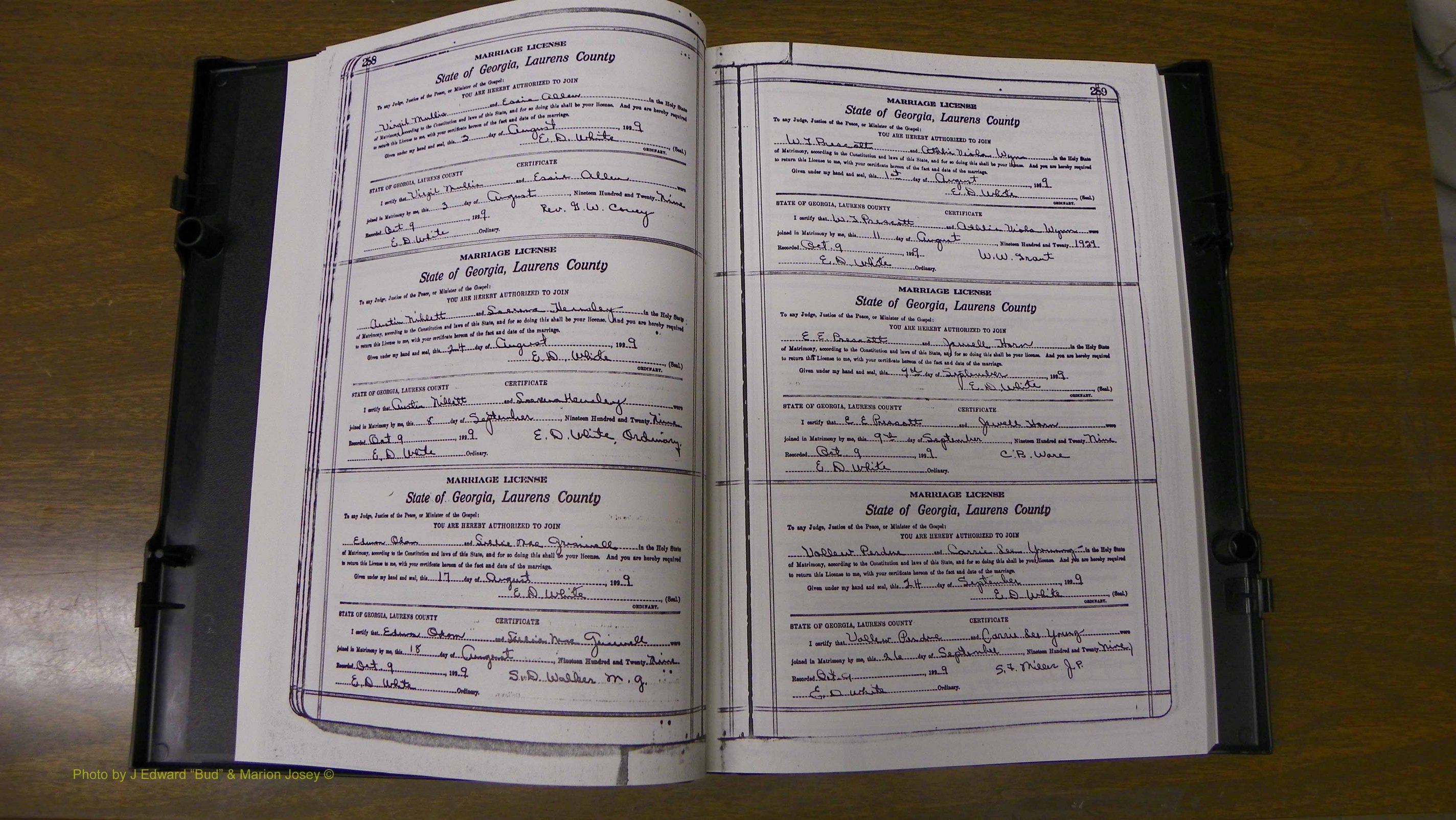 Laurens Co, GA, Marriages Book S, 1924 - 1934, White, P 288-289.JPG
