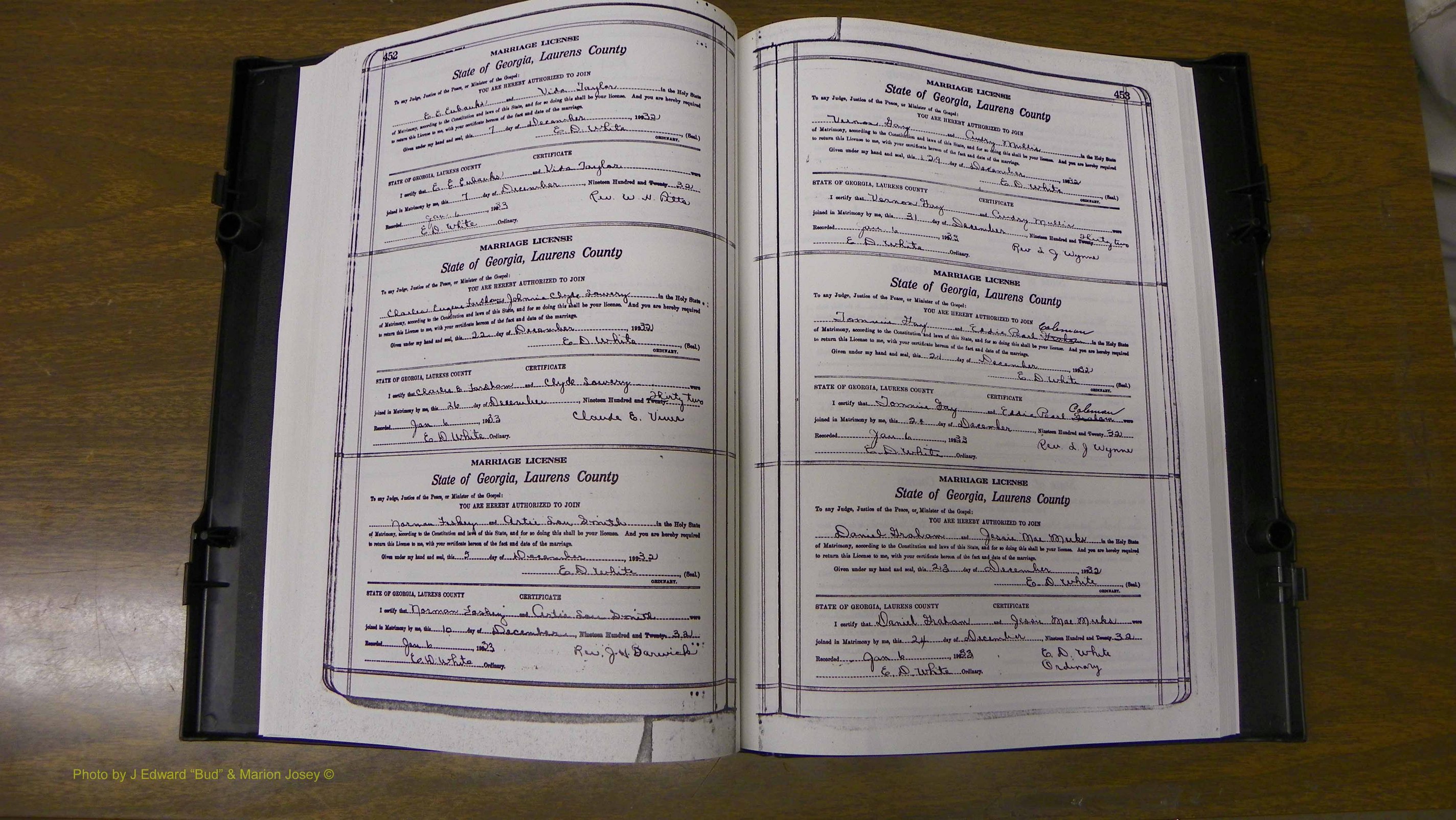 Laurens Co, GA, Marriages Book S, 1924 - 1934, White, P 452-453.JPG