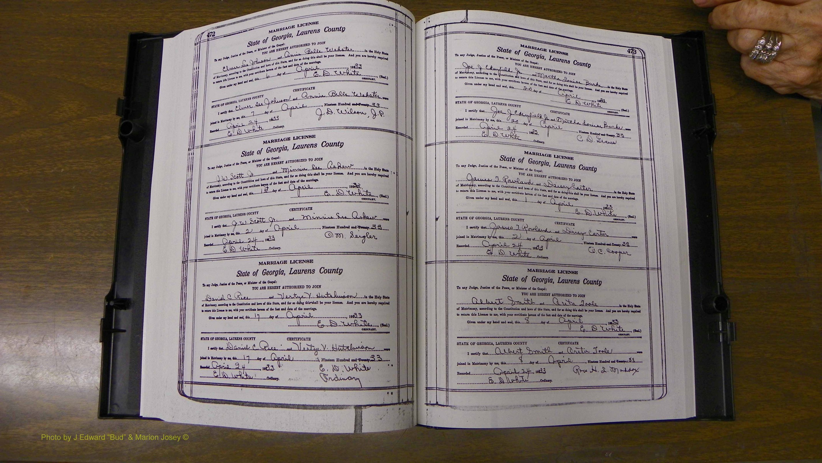 Laurens Co, GA, Marriages Book S, 1924 - 1934, White, P 472-473.JPG