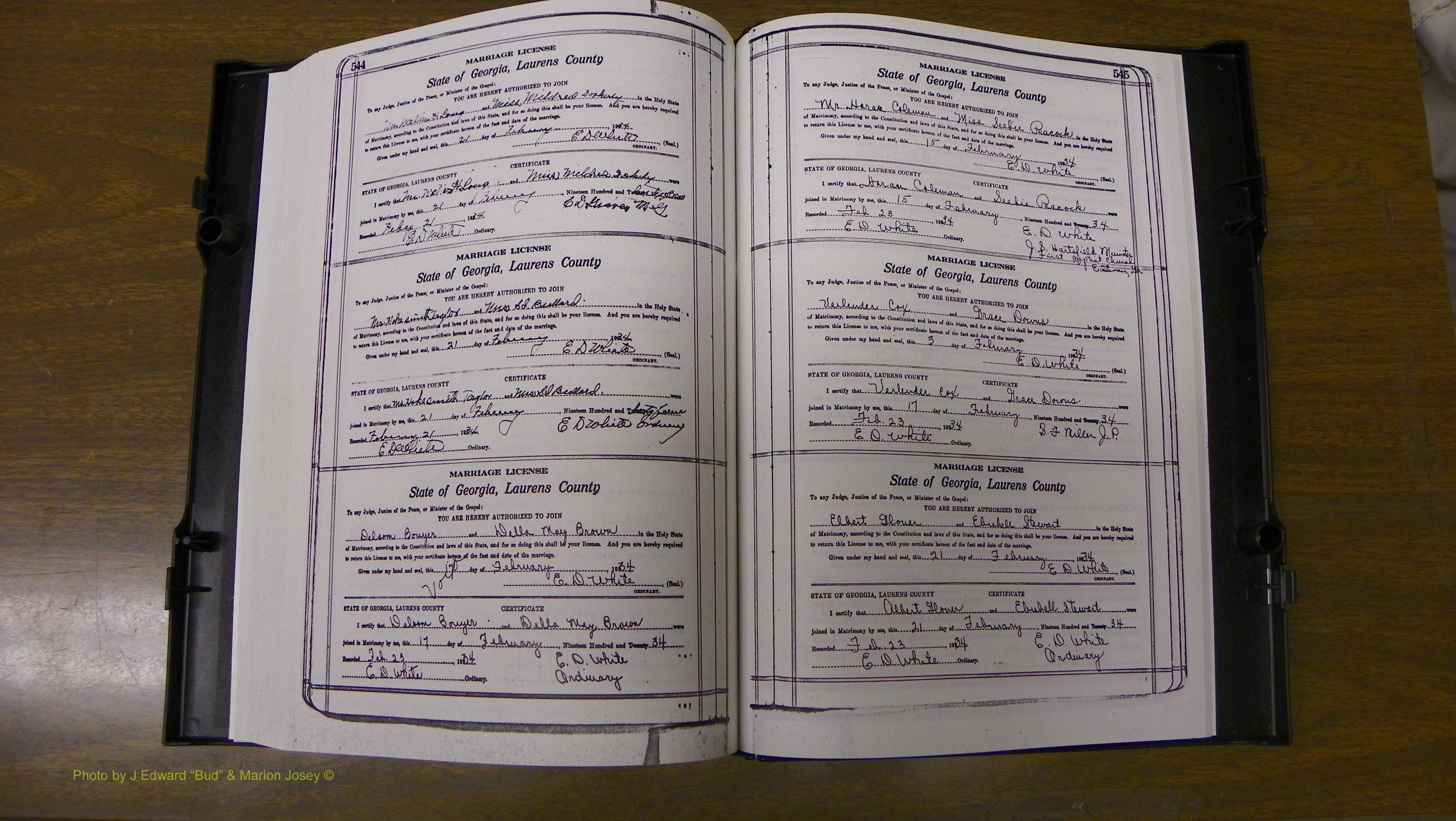Laurens Co, GA, Marriages Book S, 1924 - 1934, White, P 544-545.JPG