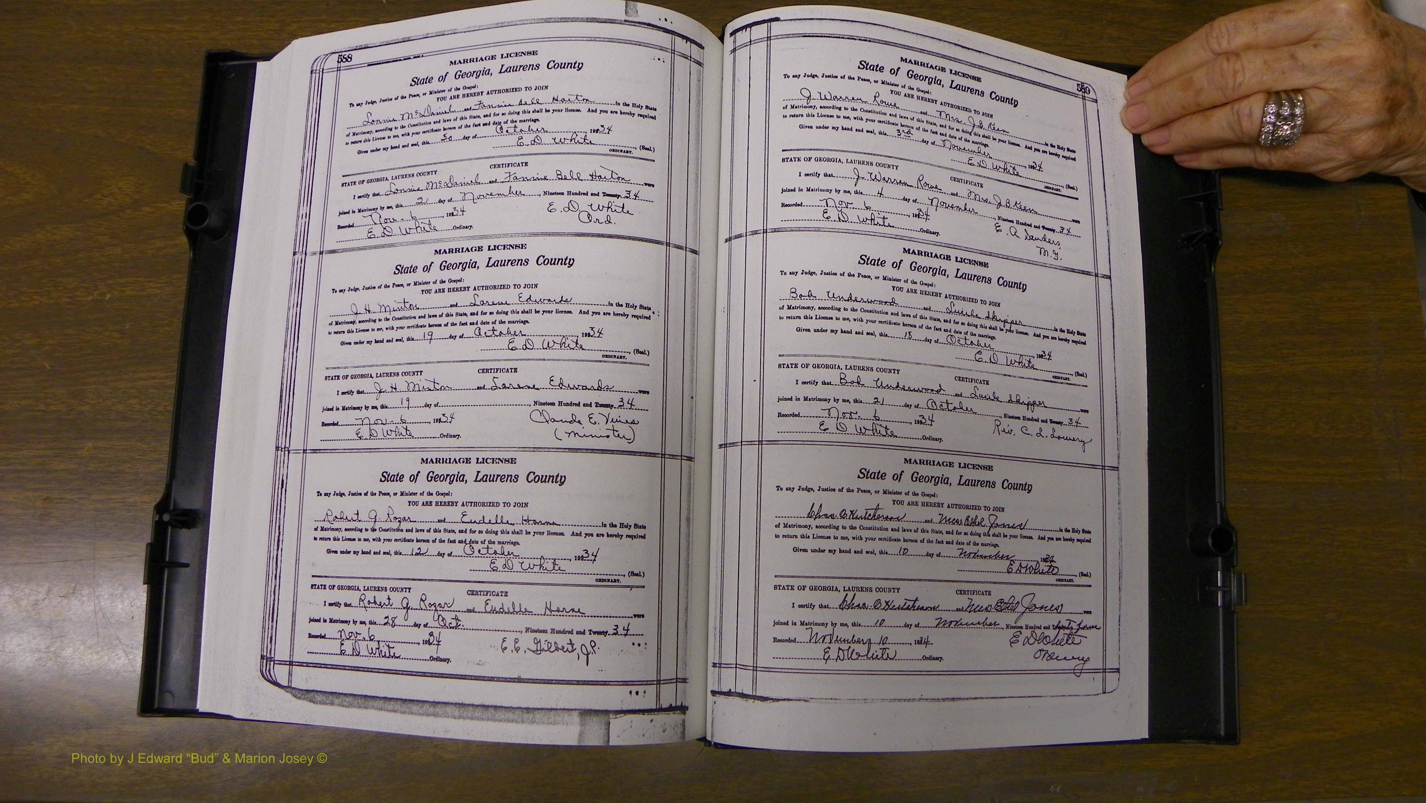 Laurens Co, GA, Marriages Book S, 1924 - 1934, White, P 588-589.JPG