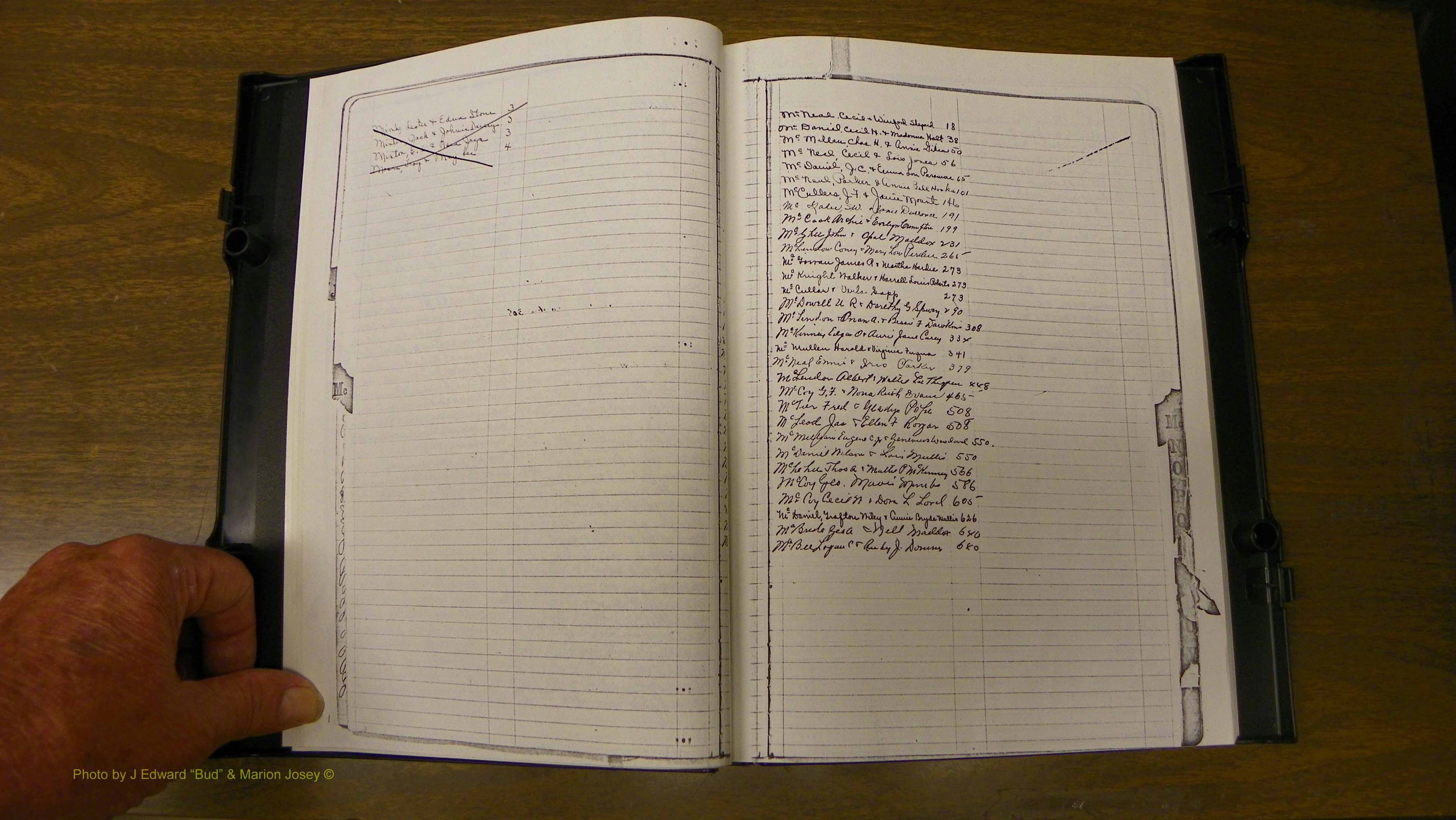 Laurens Co, GA, Marriages Book U, 1934 - 1944, White, Index Mc.JPG