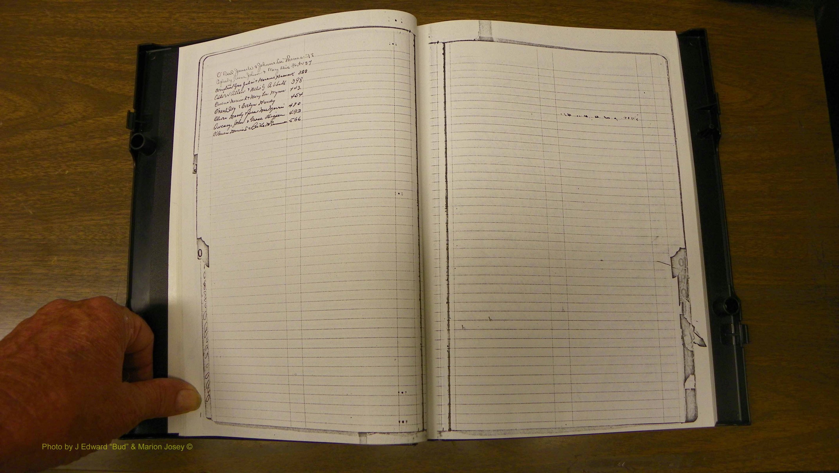 Laurens Co, GA, Marriages Book U, 1934 - 1944, White, Index O.JPG