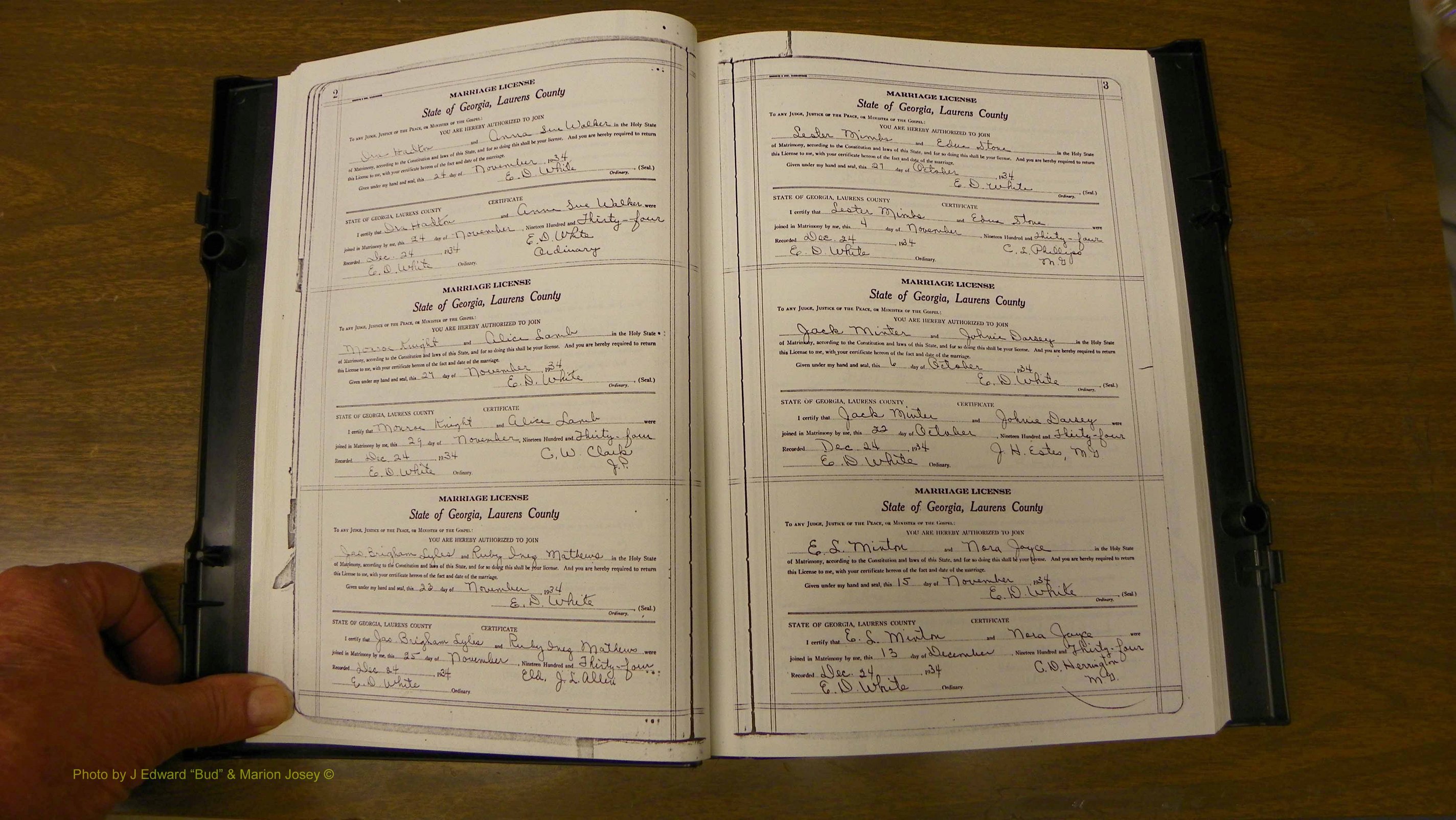 Laurens Co, GA, Marriages Book U, 1934 - 1944, White, P 002-003.JPG