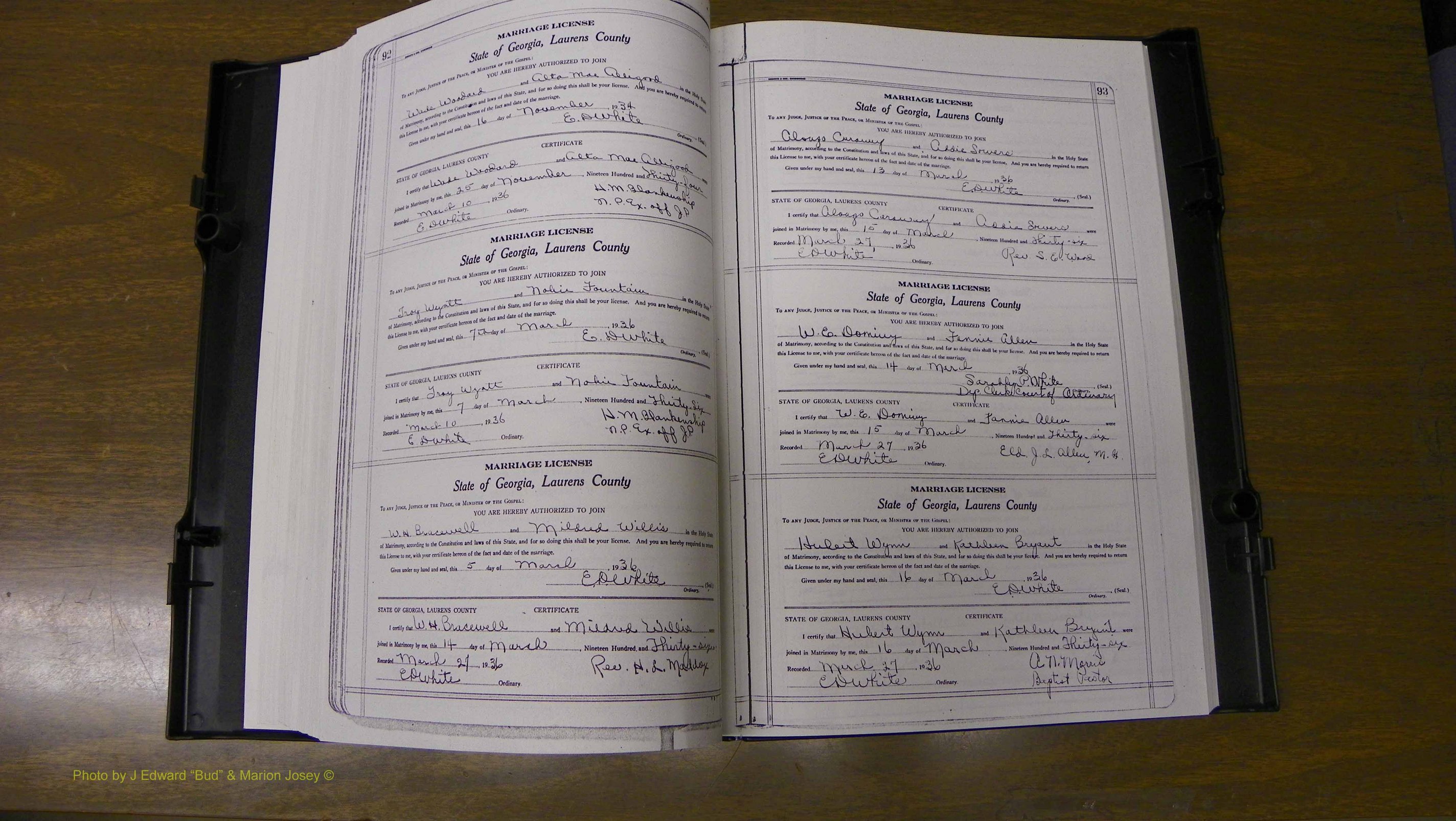 Laurens Co, GA, Marriages Book U, 1934 - 1944, White, P 092-093.JPG