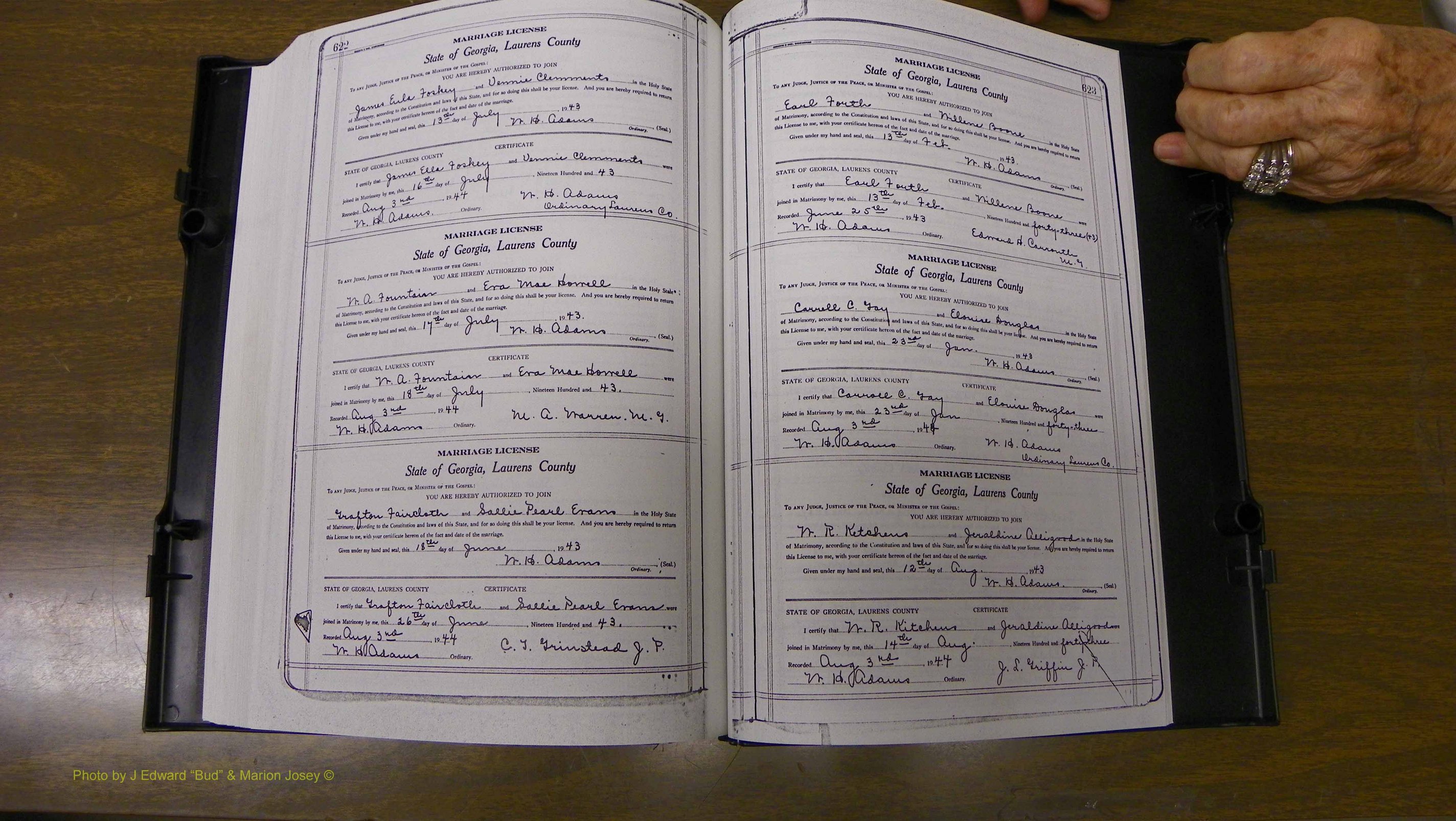 Laurens Co, GA, Marriages Book U, 1934 - 1944, White, P 622-623.JPG