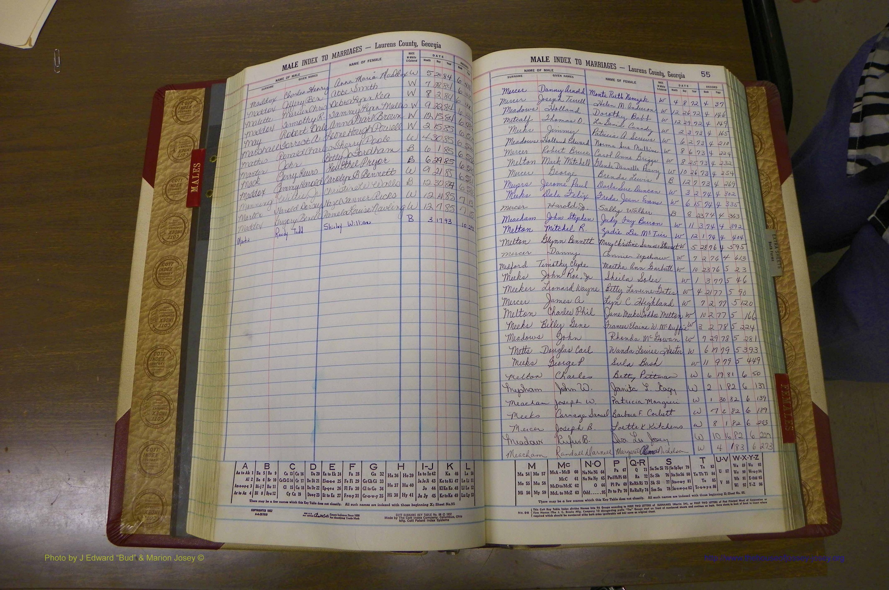 Laurens Co, GA, Marriage Indes Male & Female,  1972 - 1985, Male M 3.JPG