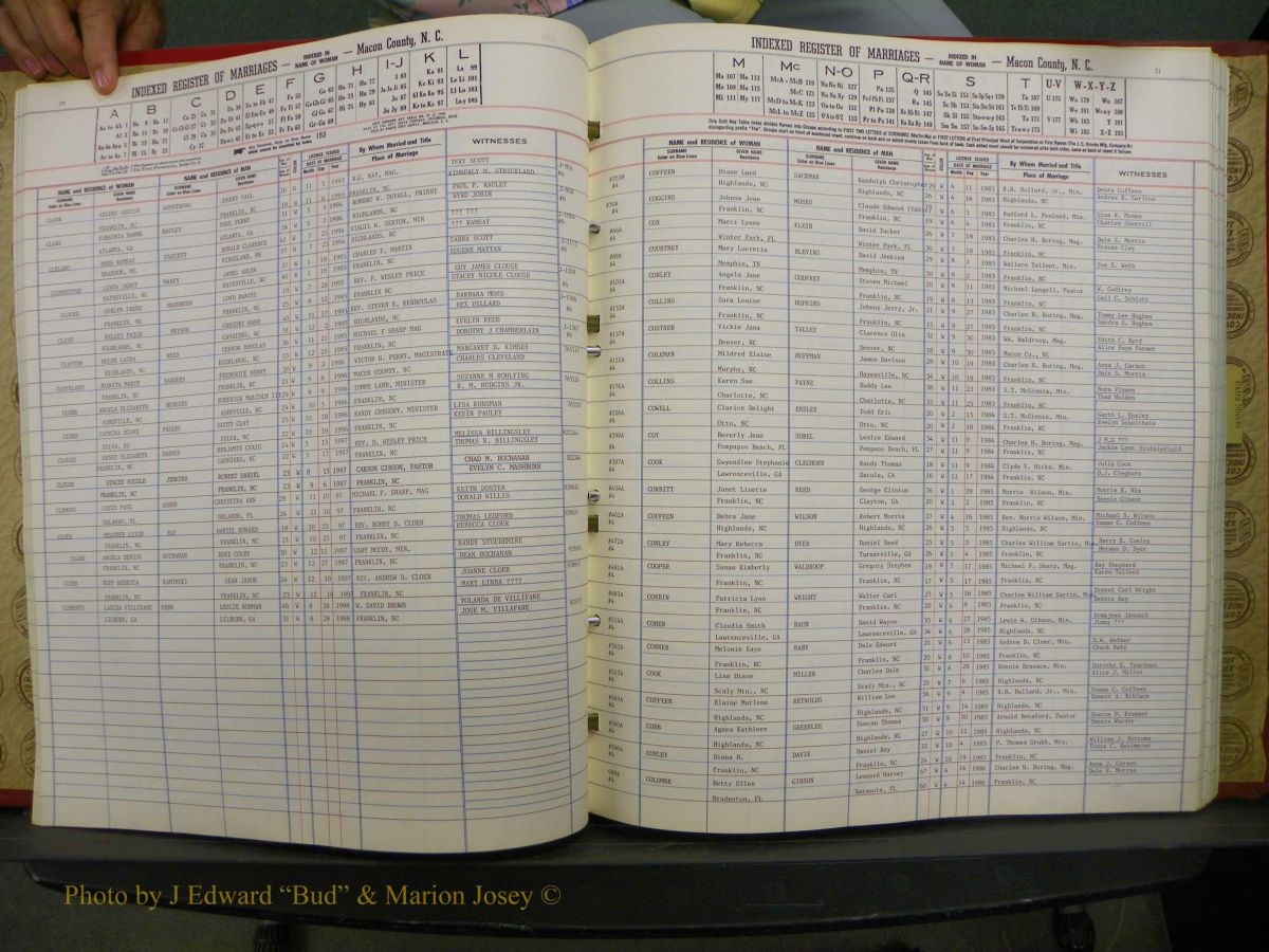 Macon Marriage Index, Male & Female 1943-1998 231.JPG