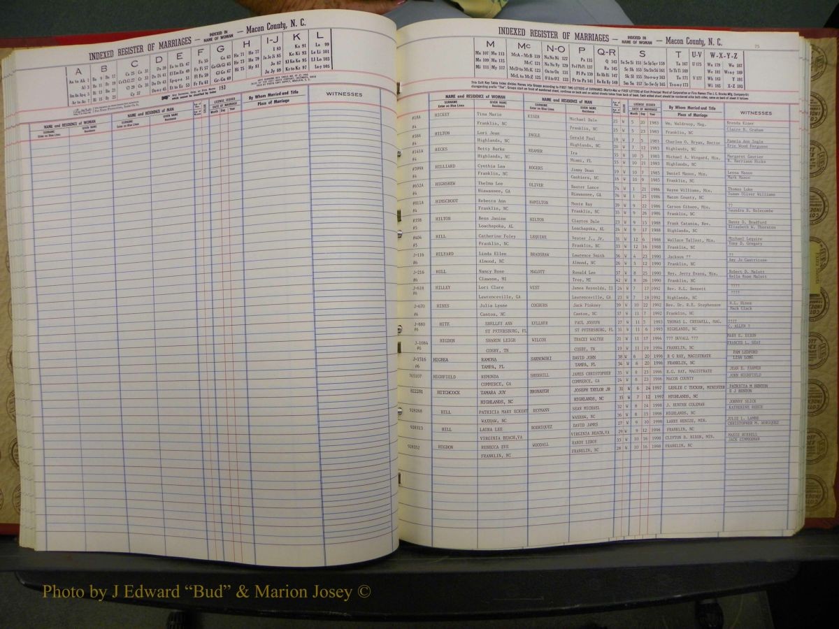 Macon Marriage Index, Male & Female 1943-1998 260.JPG