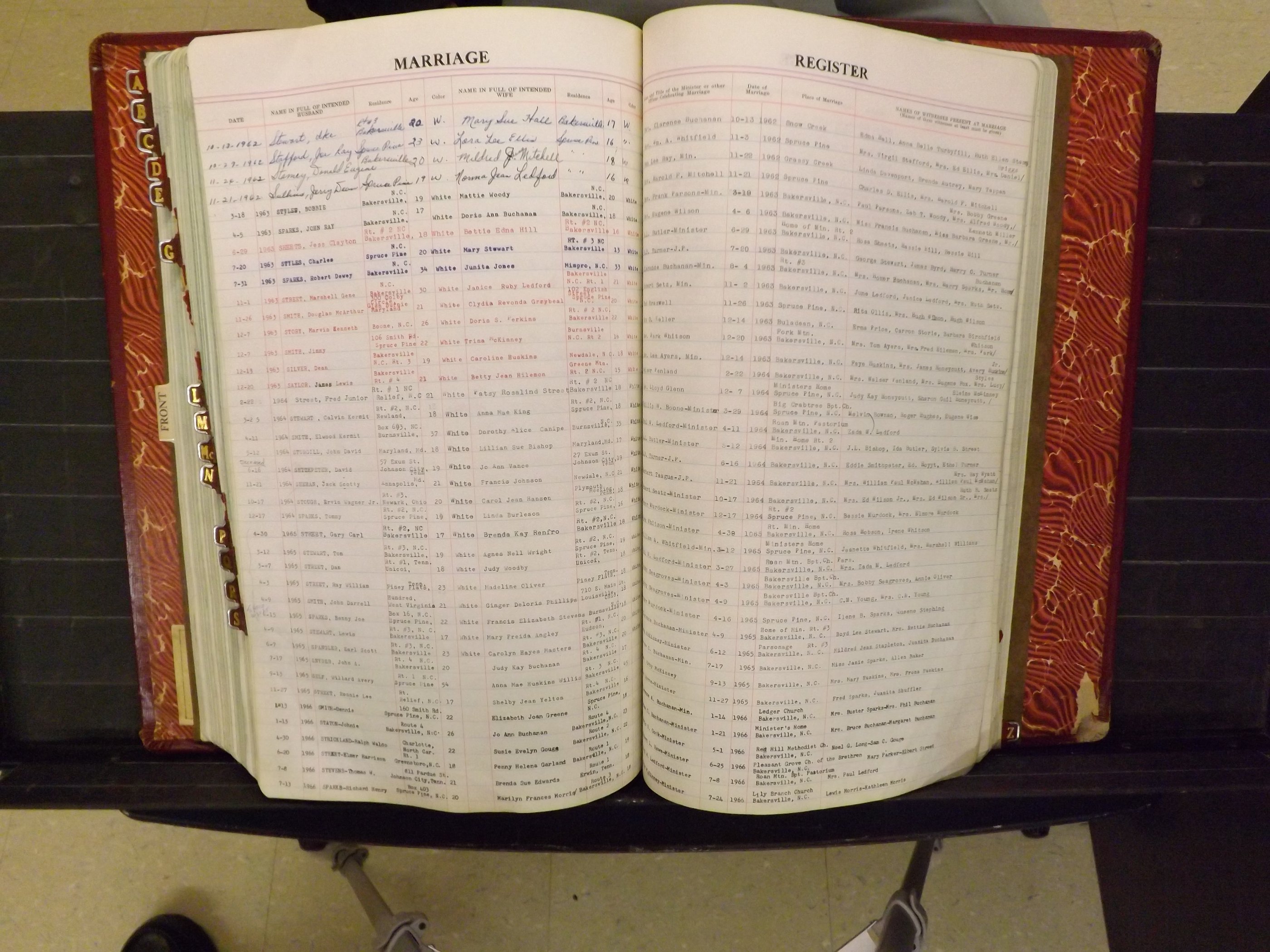 Mitchell Co, NC, Marriage Book 8, 1960-1979 (172).JPG
