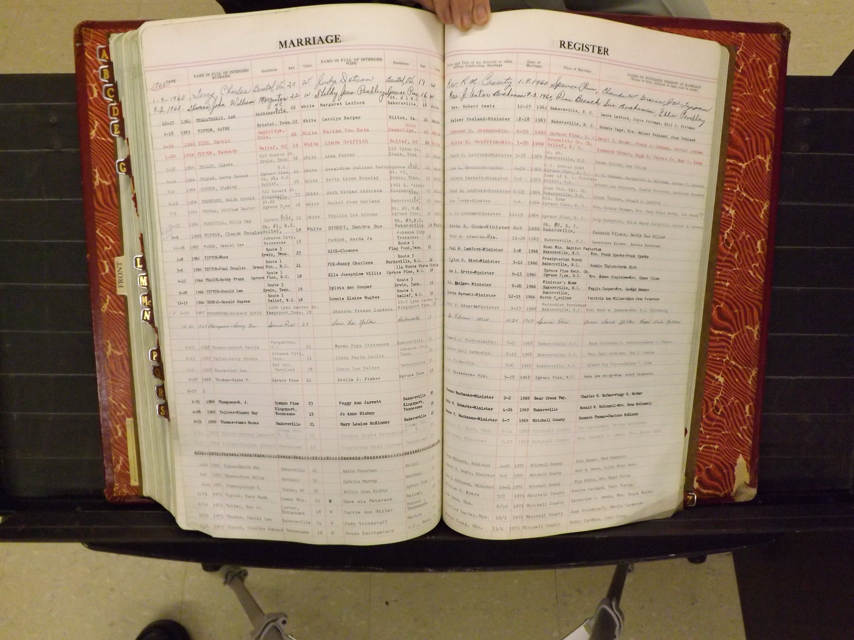 Mitchell Co, NC, Marriage Book 8, 1960-1979 (178).JPG