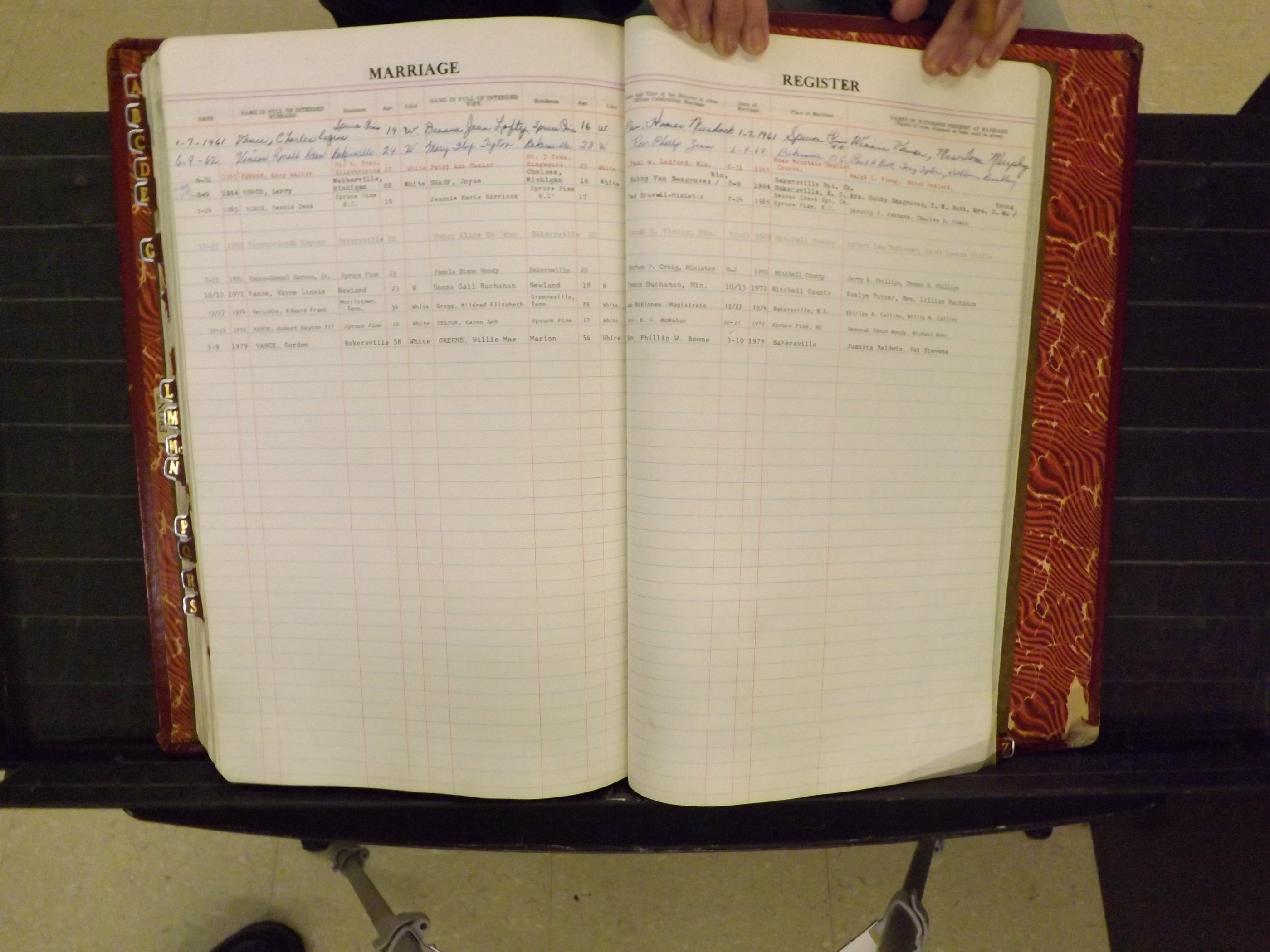 Mitchell Co, NC, Marriage Book 8, 1960-1979 (181).JPG