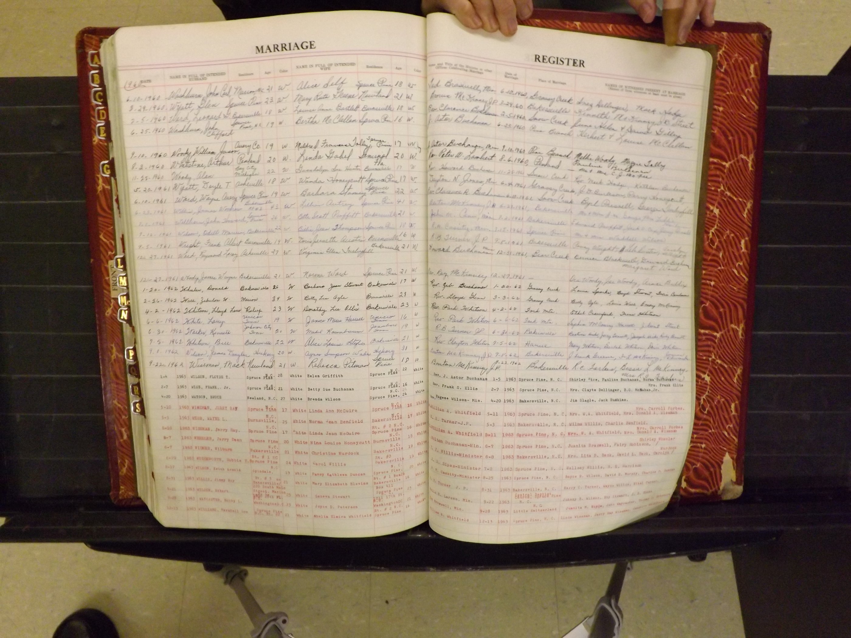 Mitchell Co, NC, Marriage Book 8, 1960-1979 (182).JPG