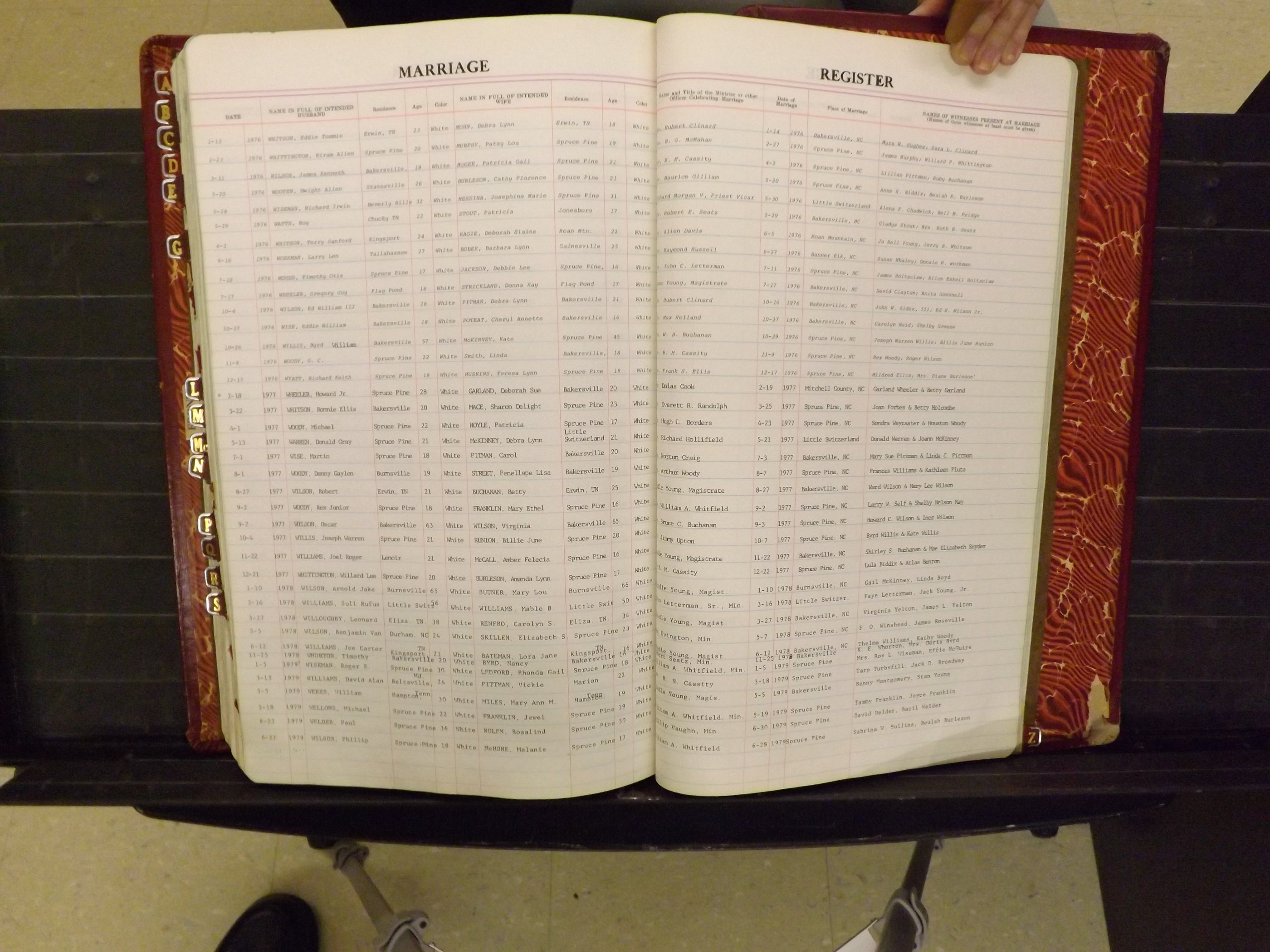 Mitchell Co, NC, Marriage Book 8, 1960-1979 (187).JPG