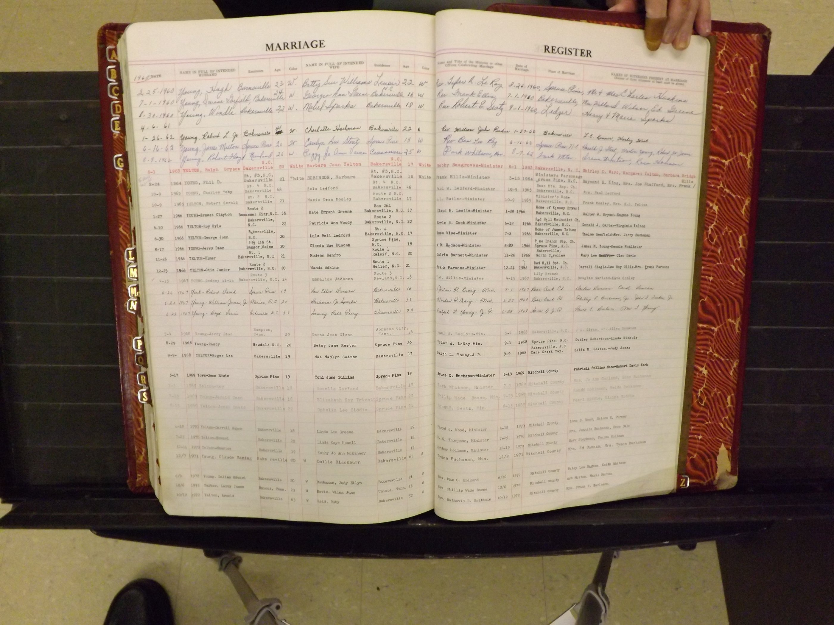 Mitchell Co, NC, Marriage Book 8, 1960-1979 (188).JPG