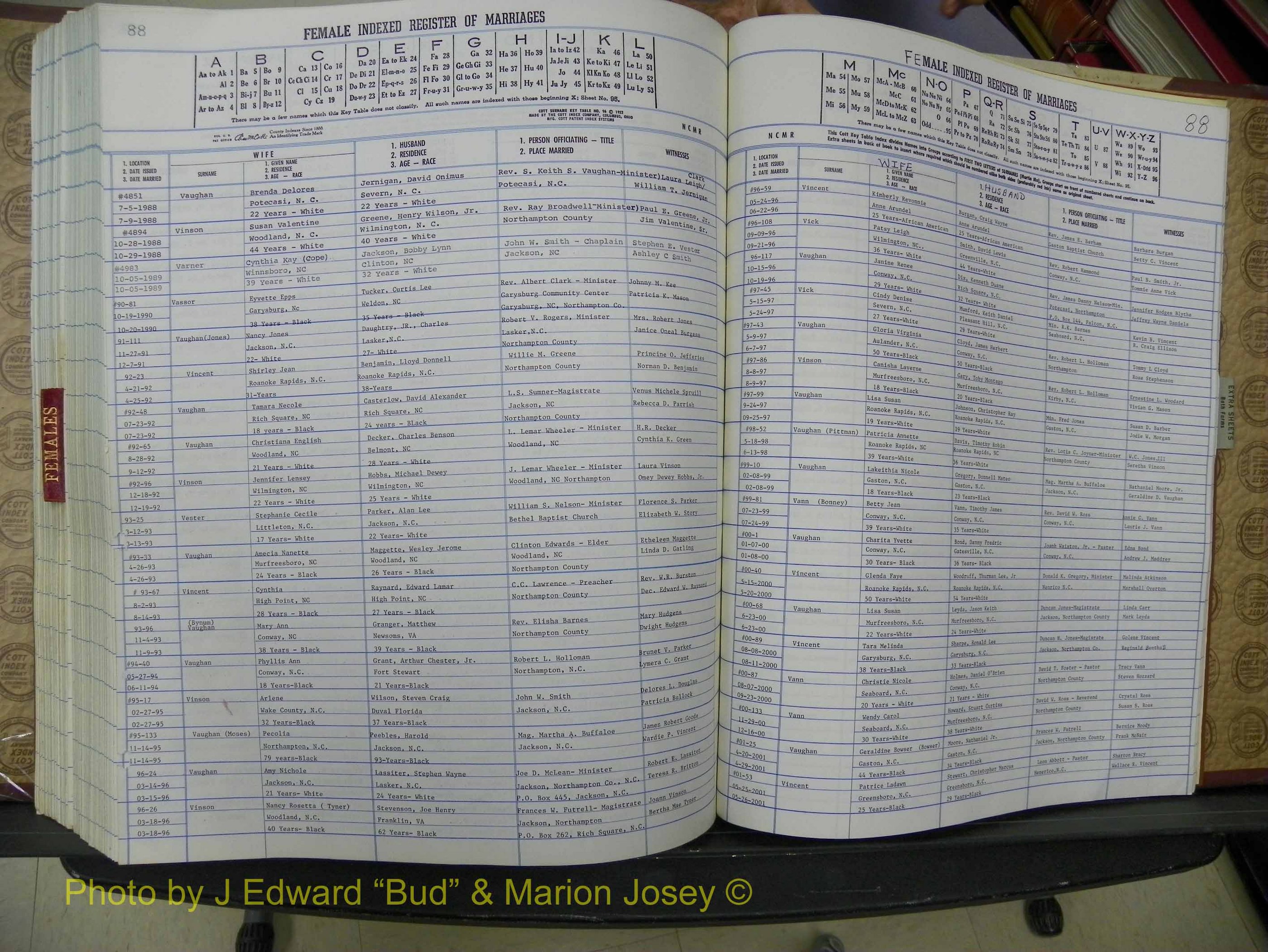 Northampton Marriages, A-Z, 1980-2009 (388).JPG