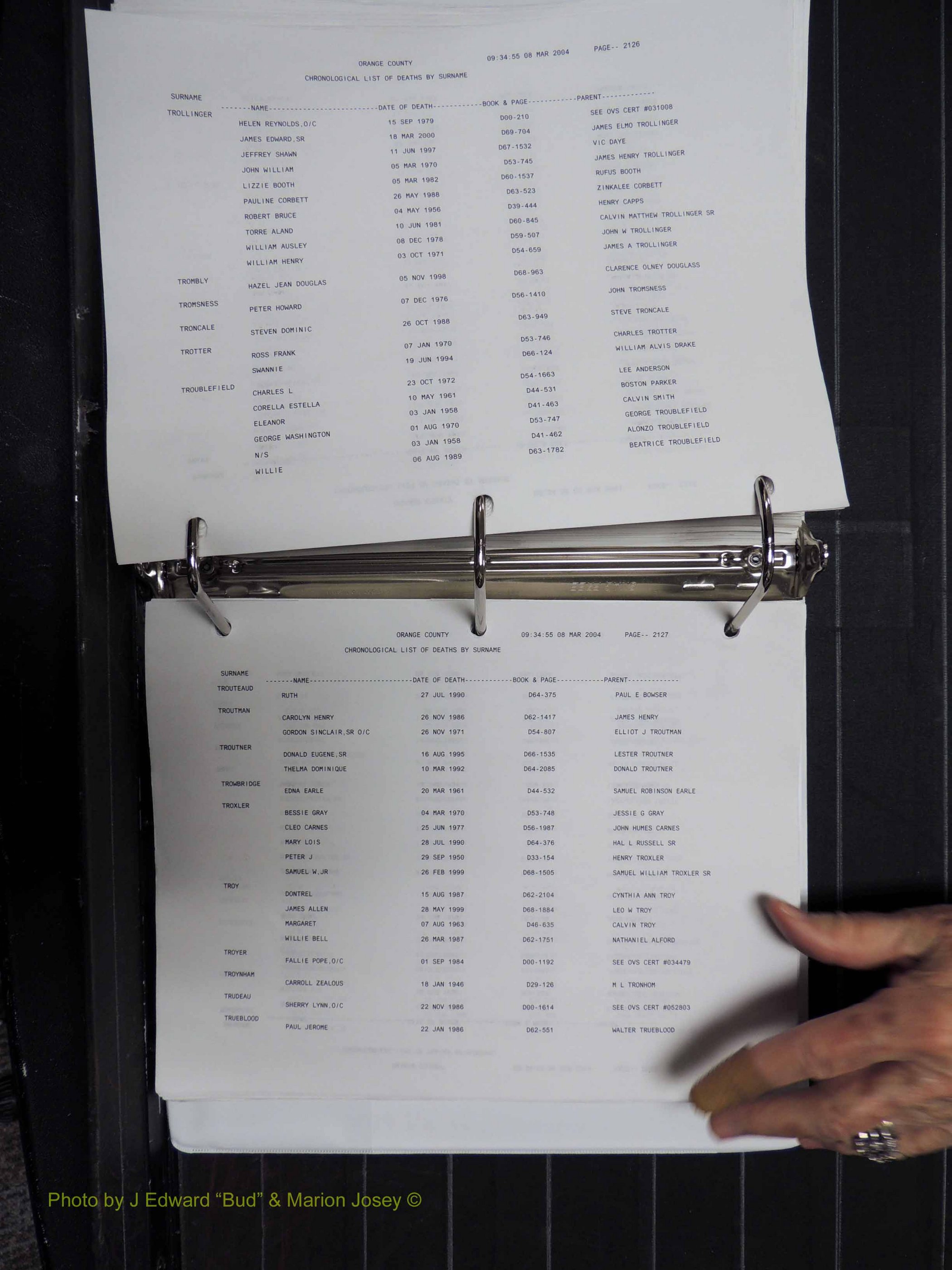 Orange Co, NC, Death Index, O-Z, 1913-1998 (389).JPG
