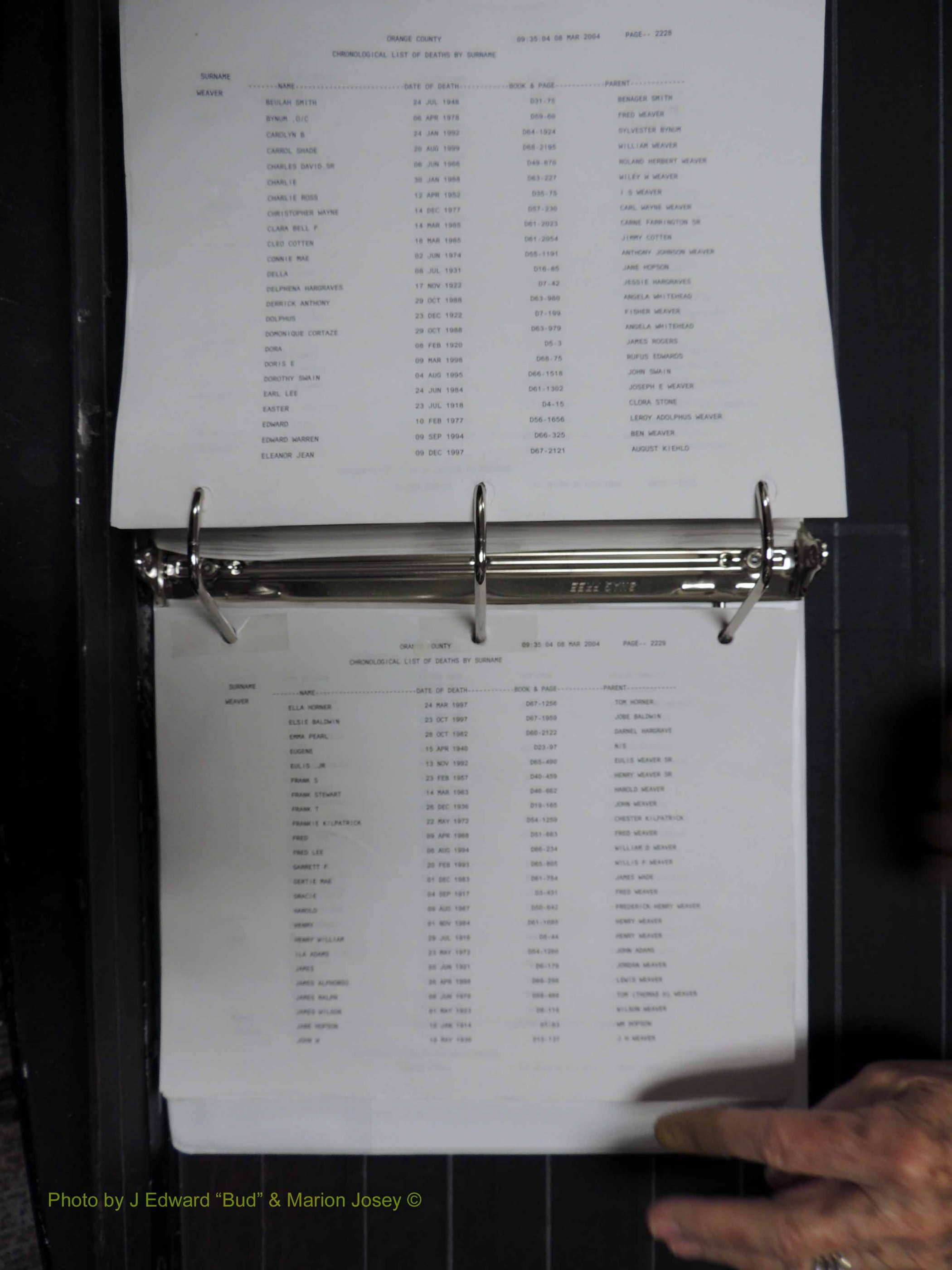 Orange Co, NC, Death Index, O-Z, 1913-1998 (440).JPG