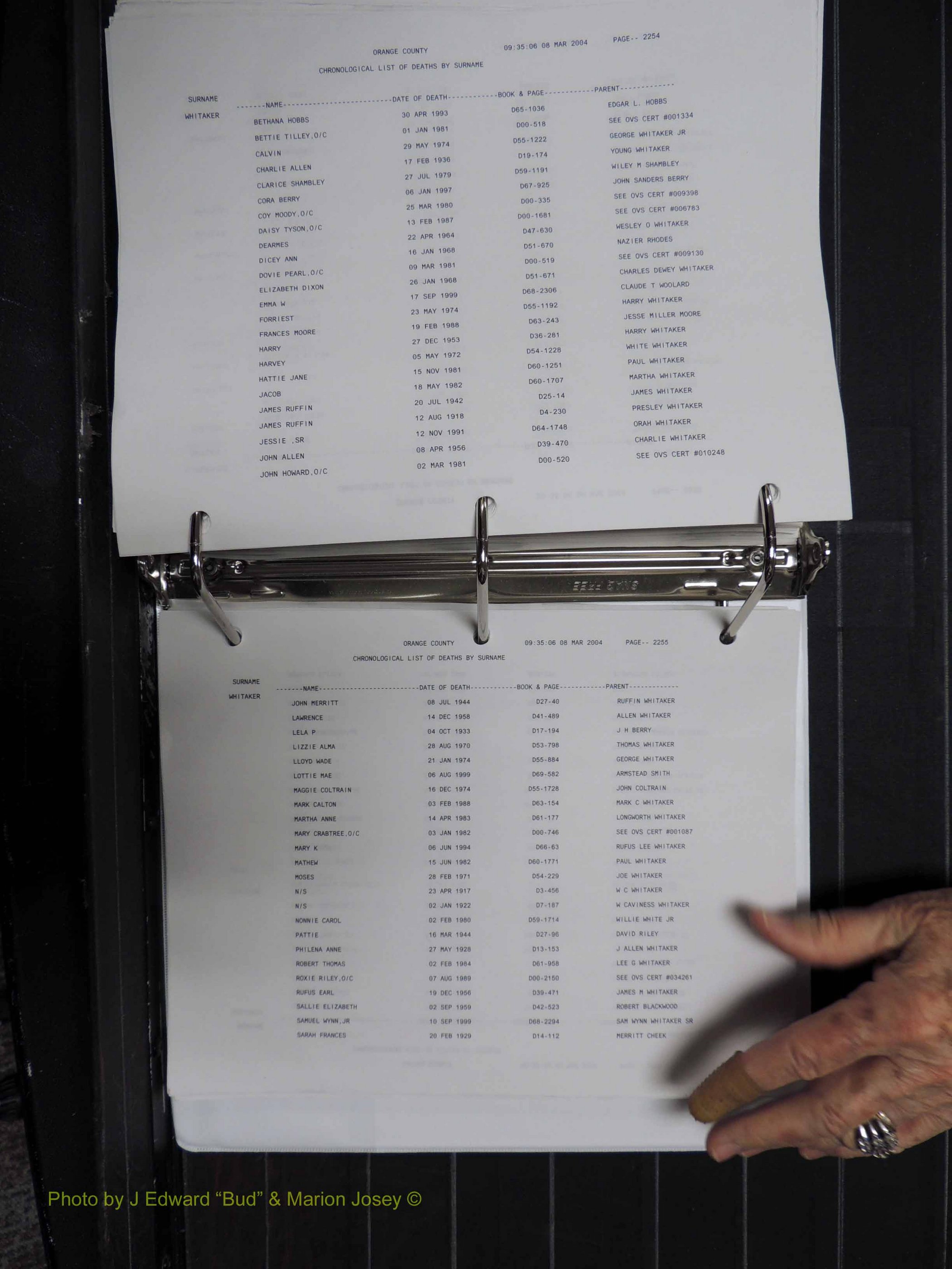 Orange Co, NC, Death Index, O-Z, 1913-1998 (453).JPG