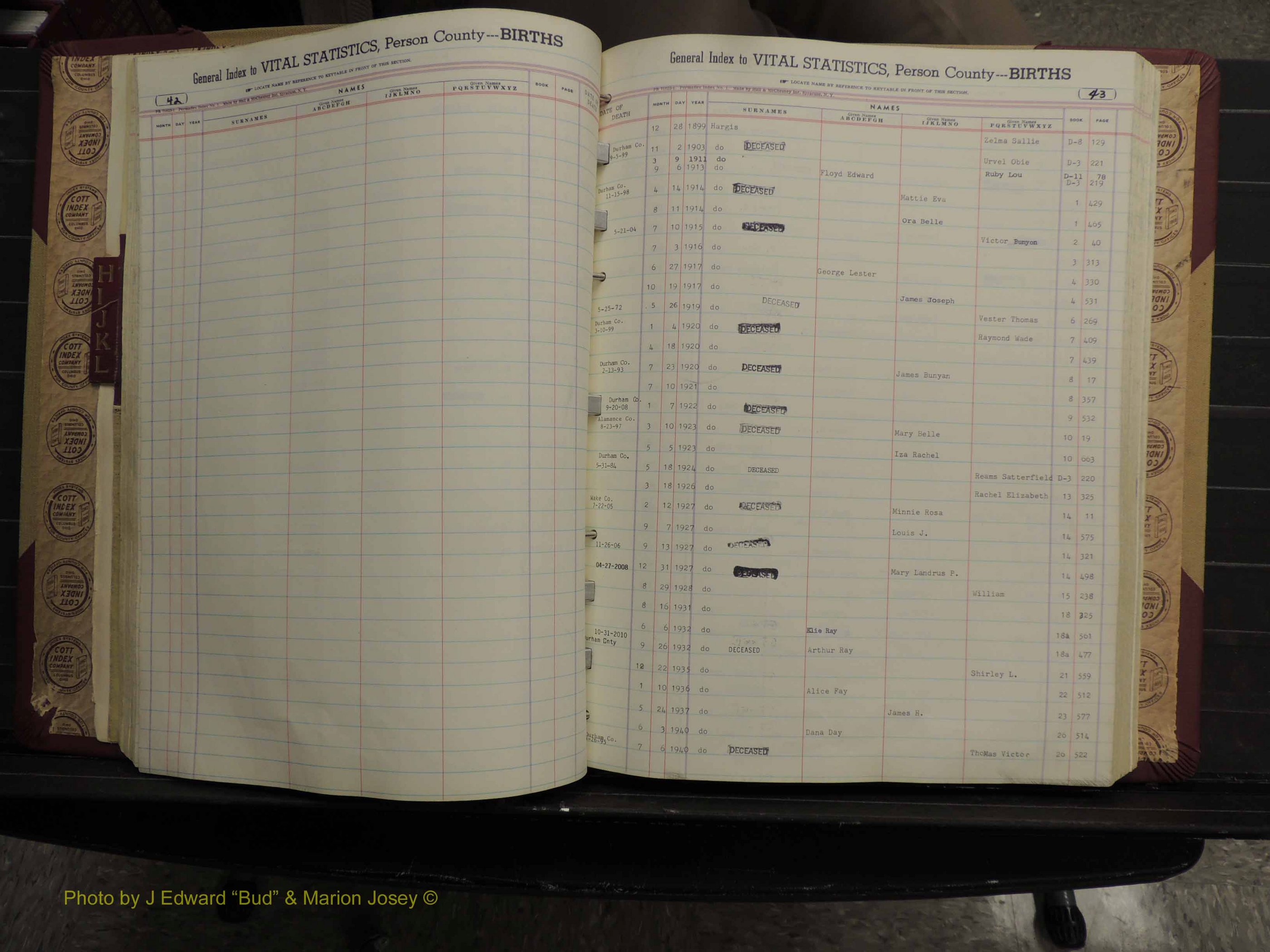 Person Co, NC, Births, H-L, 1913-2012 (133).JPG