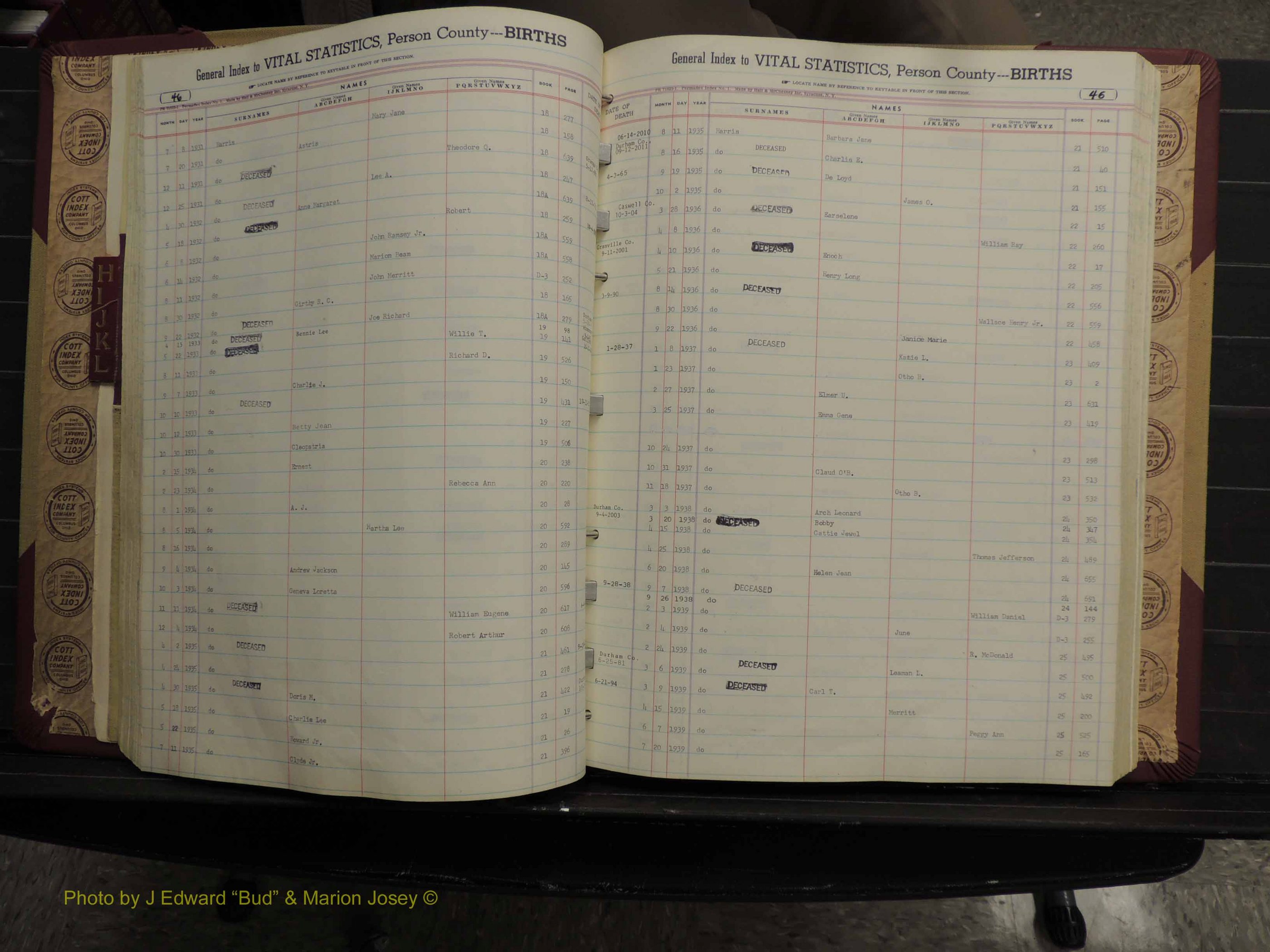 Person Co, NC, Births, H-L, 1913-2012 (138).JPG