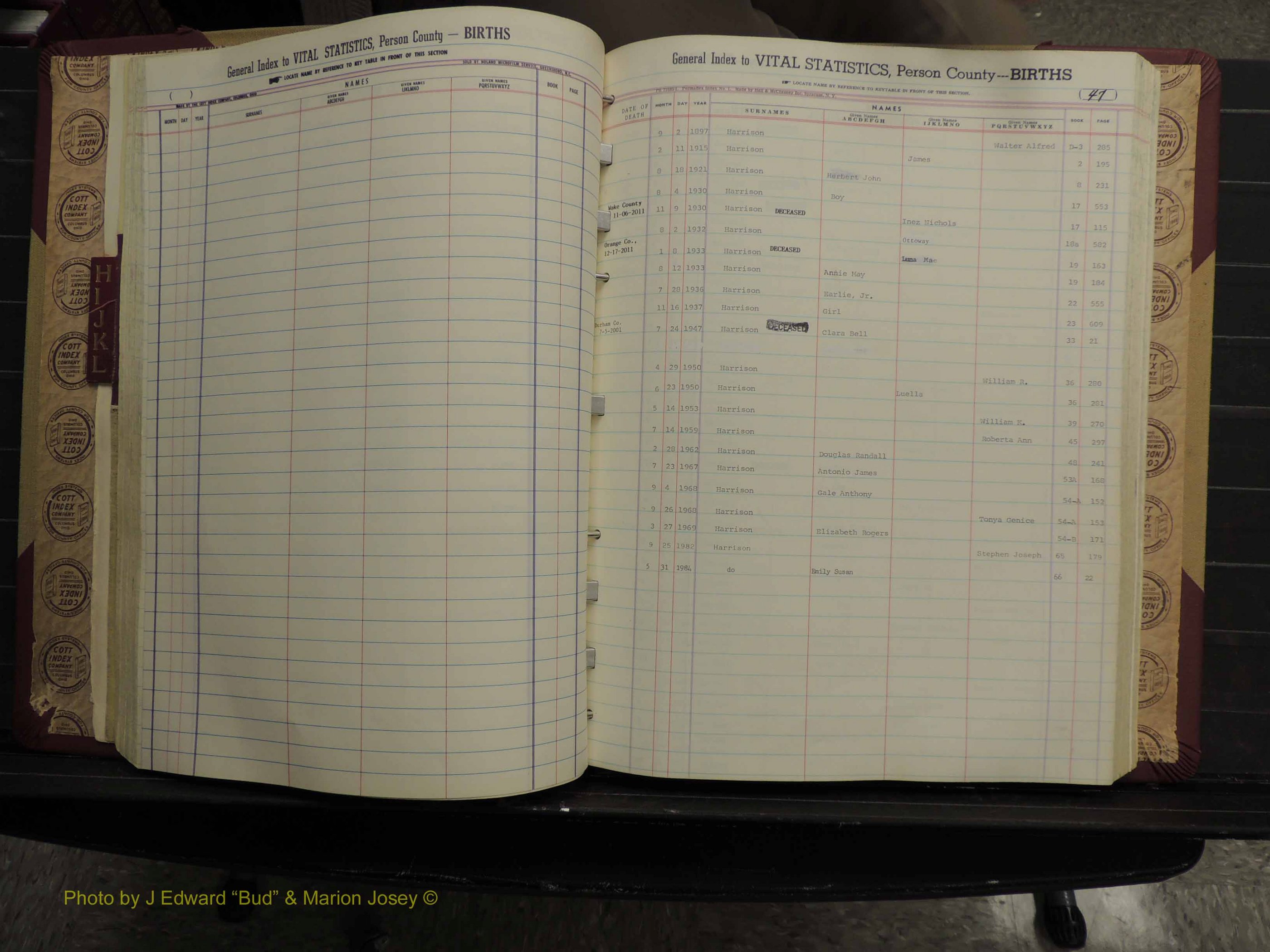 Person Co, NC, Births, H-L, 1913-2012 (145).JPG