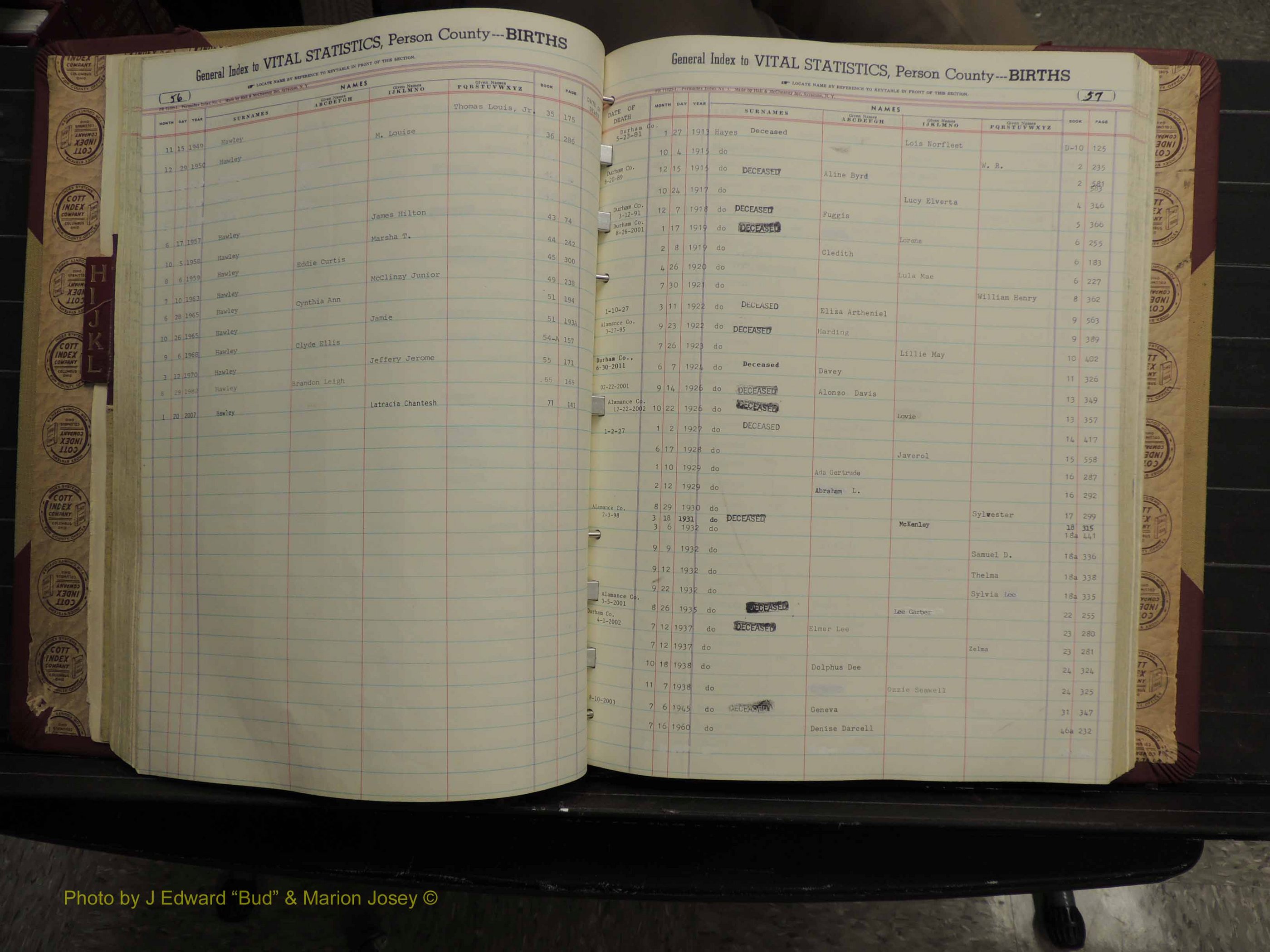 Person Co, NC, Births, H-L, 1913-2012 (152).JPG