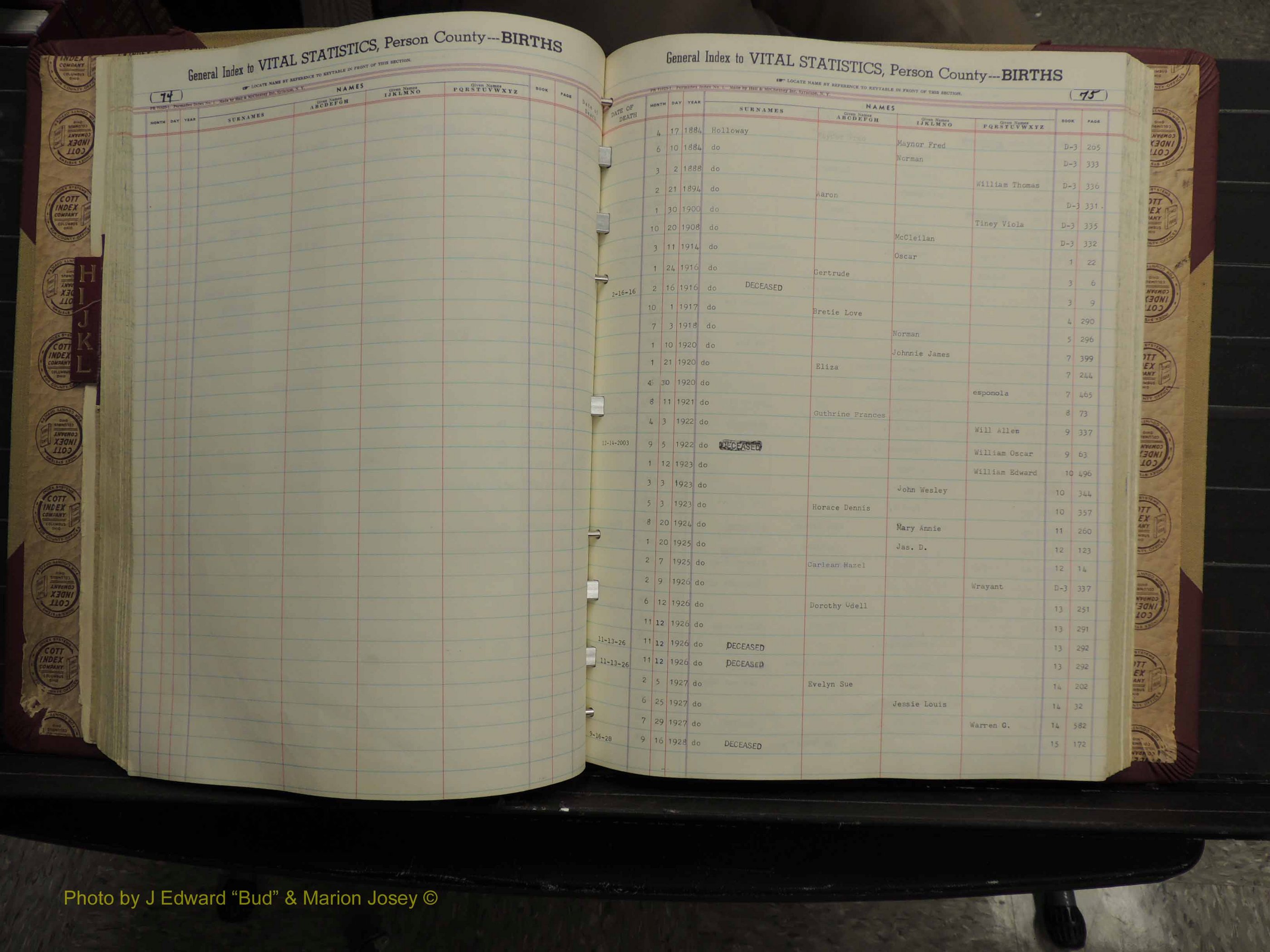 Person Co, NC, Births, H-L, 1913-2012 (167).JPG