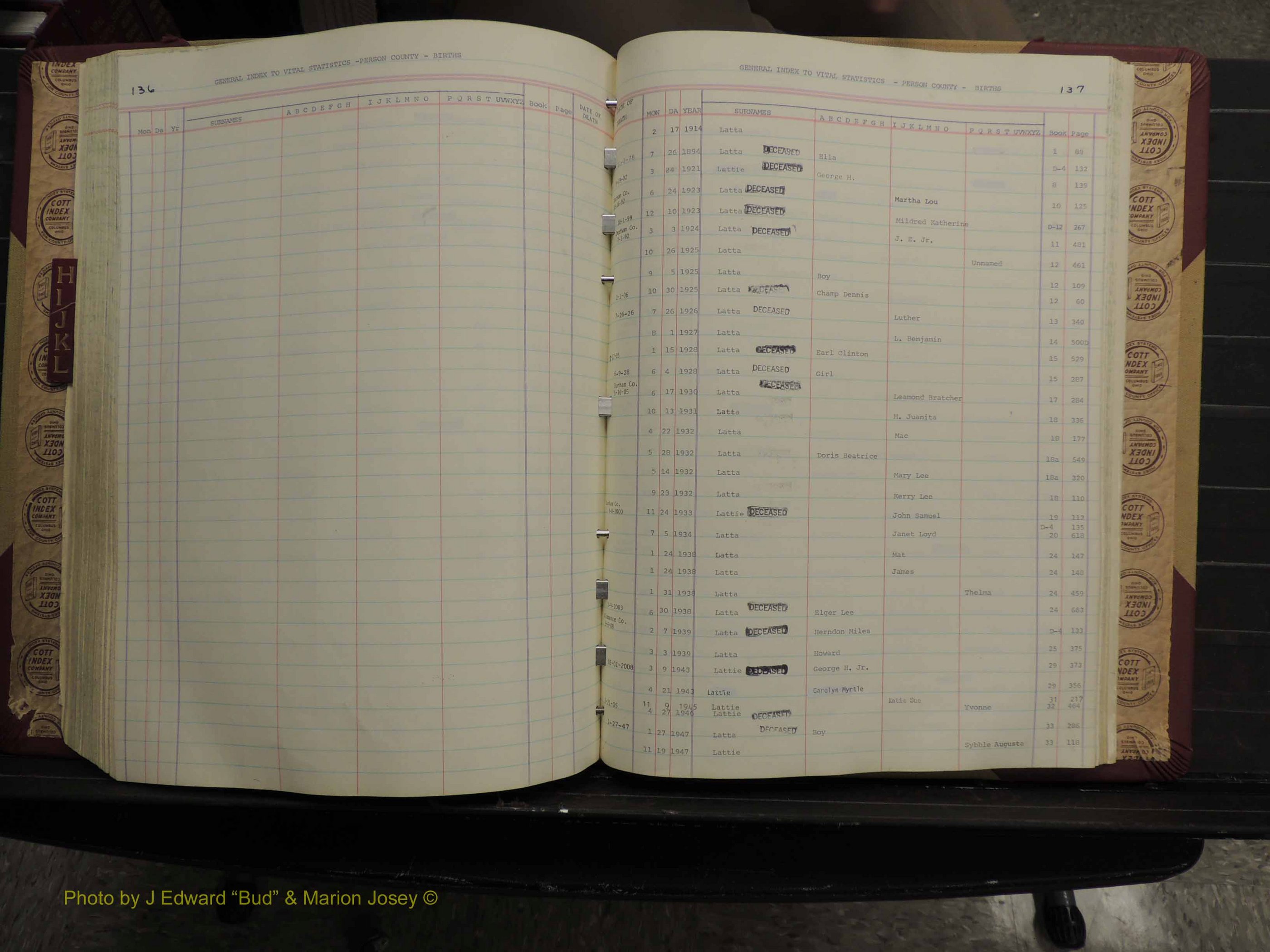 Person Co, NC, Births, H-L, 1913-2012 (234).JPG