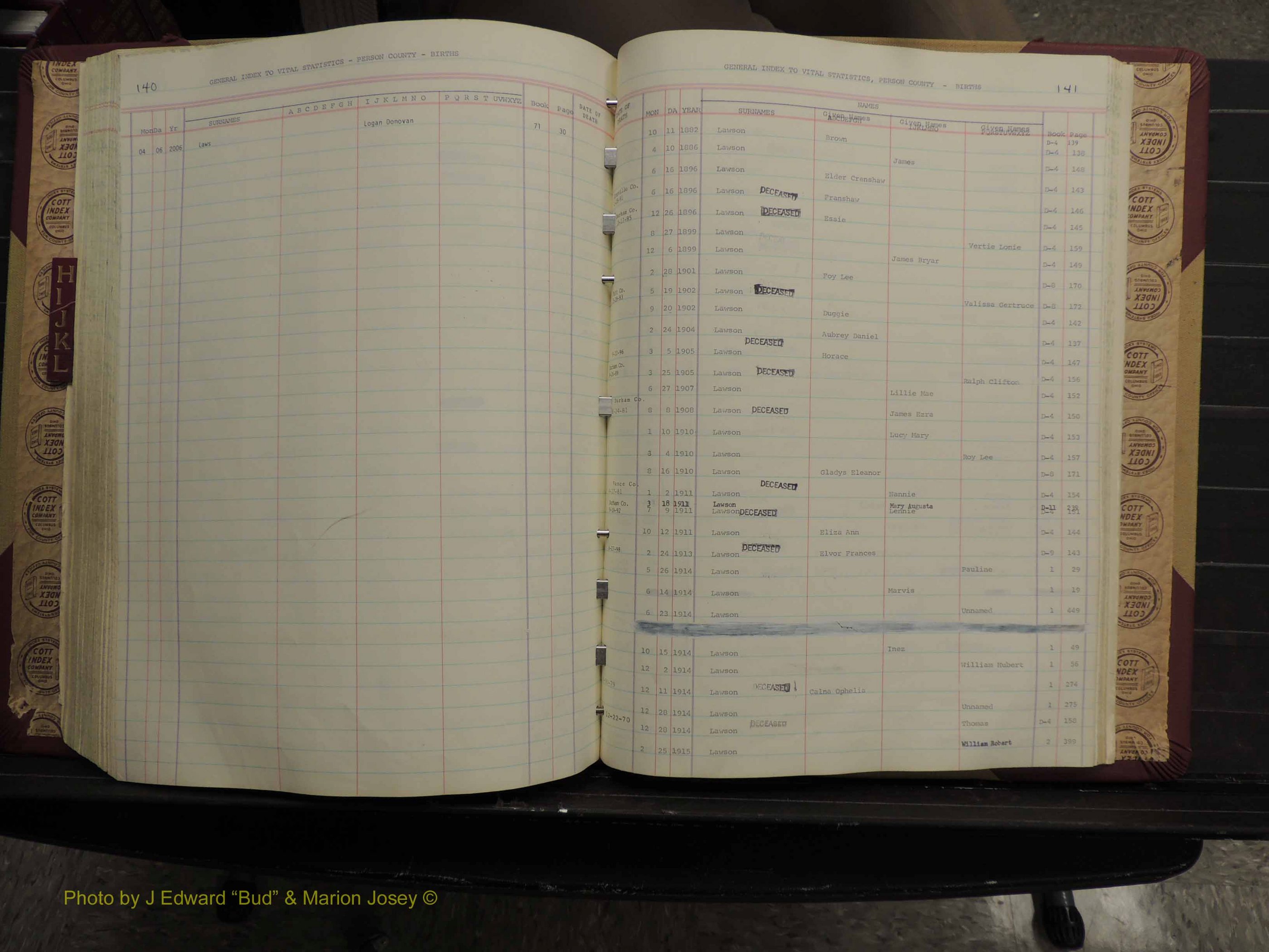 Person Co, NC, Births, H-L, 1913-2012 (236).JPG