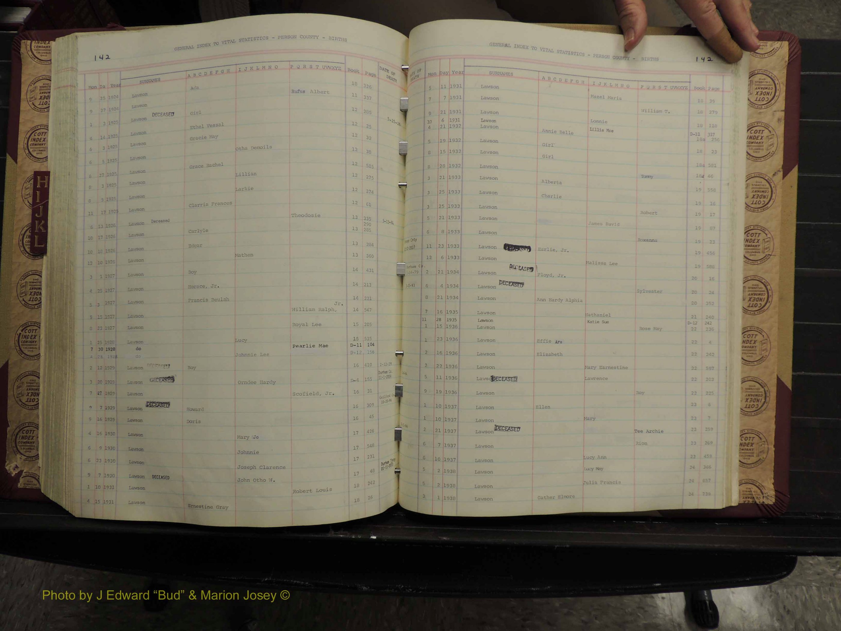 Person Co, NC, Births, H-L, 1913-2012 (238).JPG