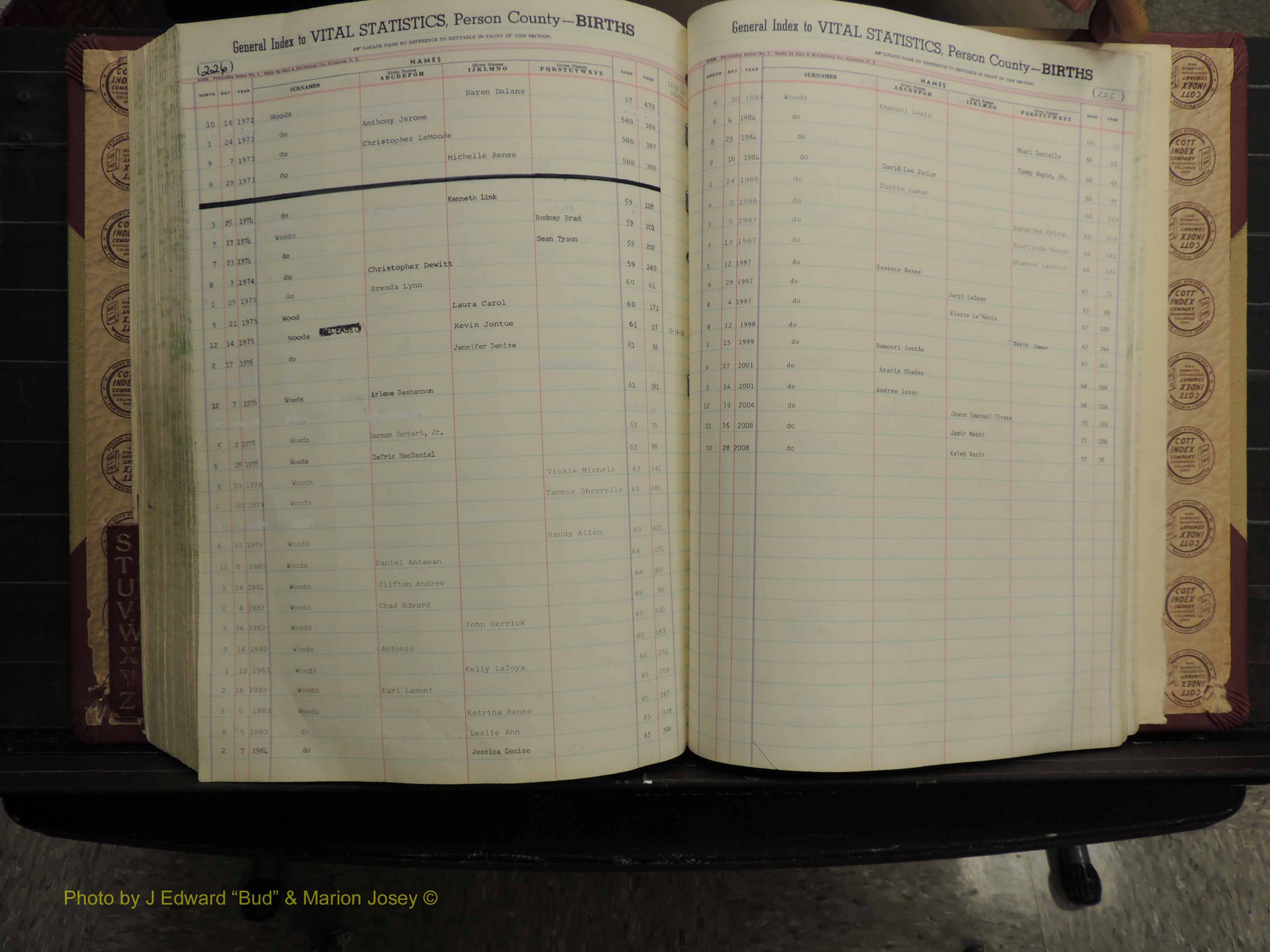 Person Co, NC, Births, S-Z, 1913-2012 (338).JPG