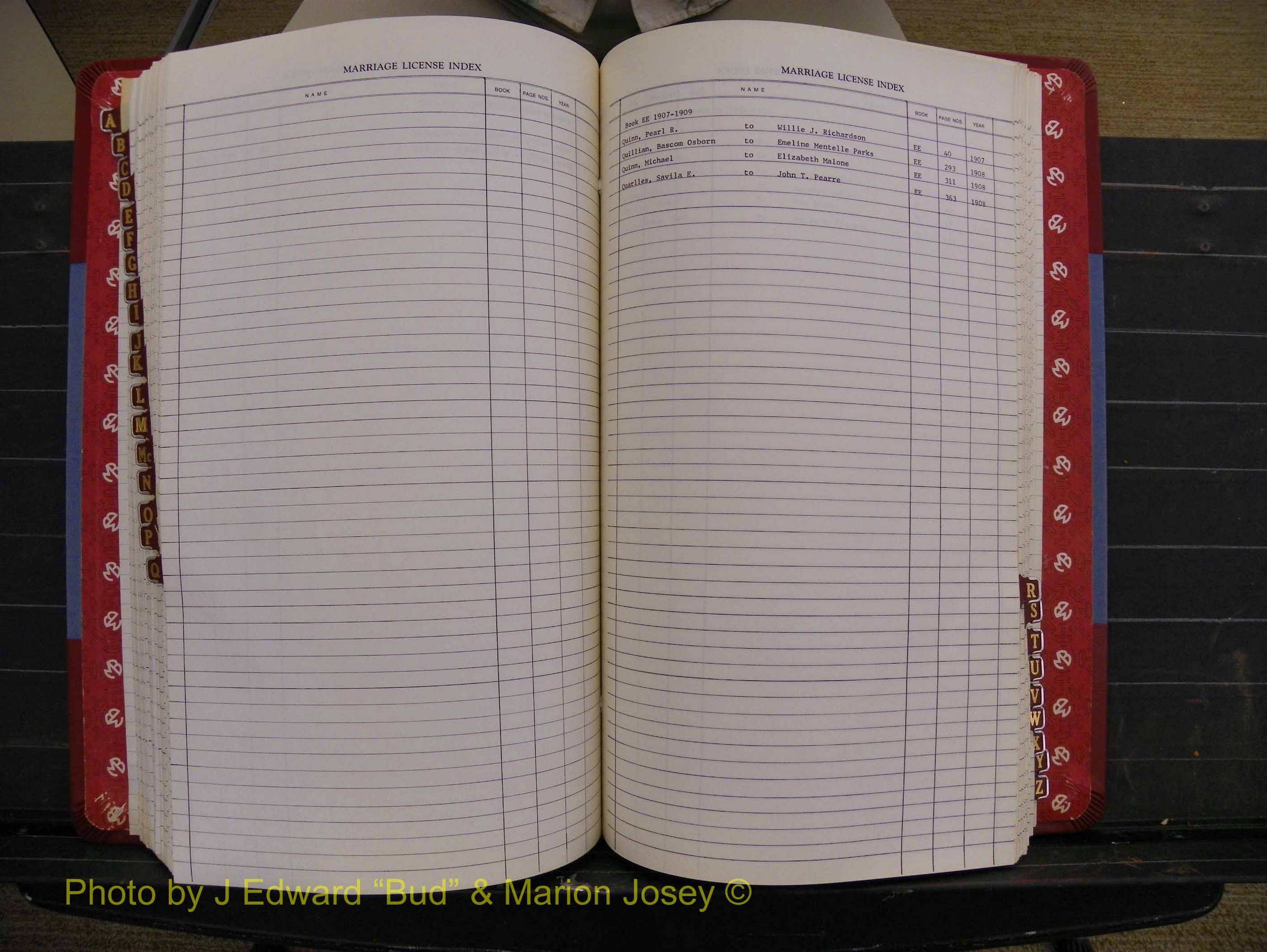 Richmond Marriages 1903-1912, Index Q (277).JPG