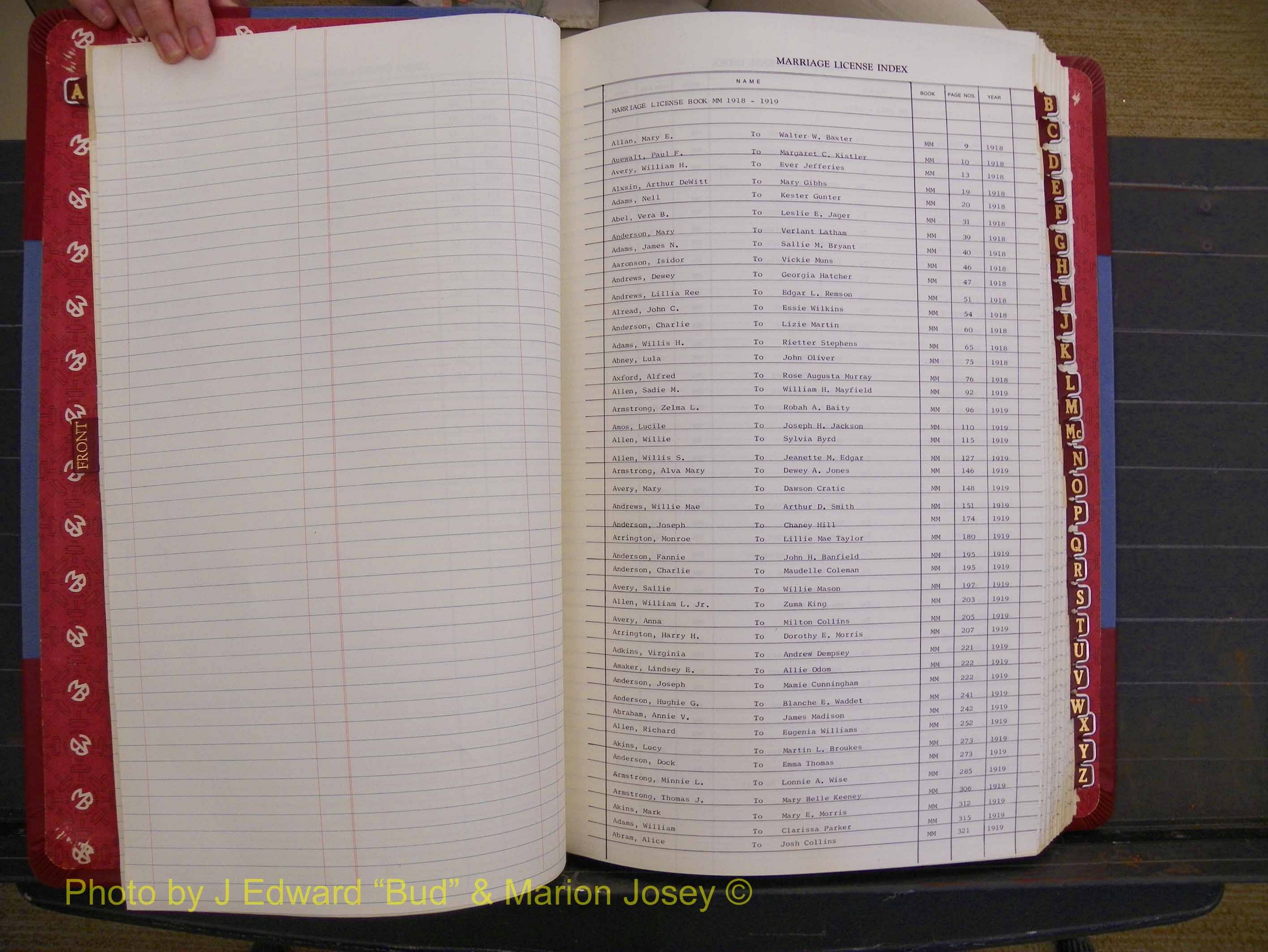 Richmond Marriages 1912-1919, Index A (108).JPG