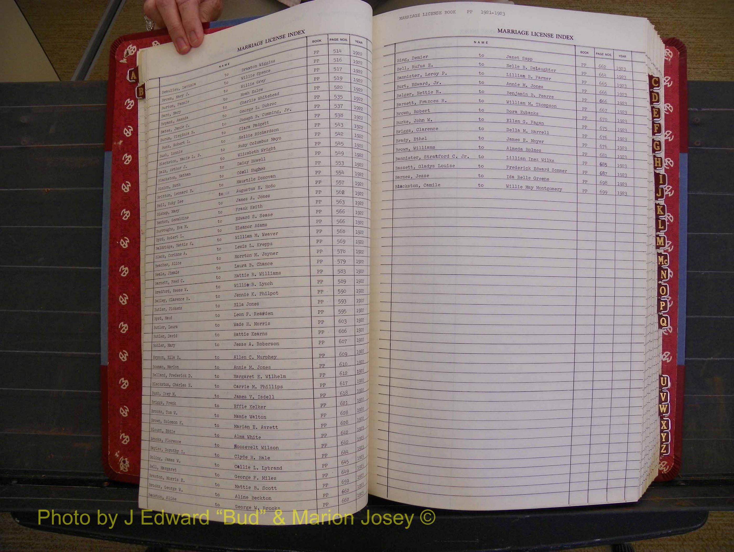 Richmond Marriages 1919-1942, Index B (126).JPG