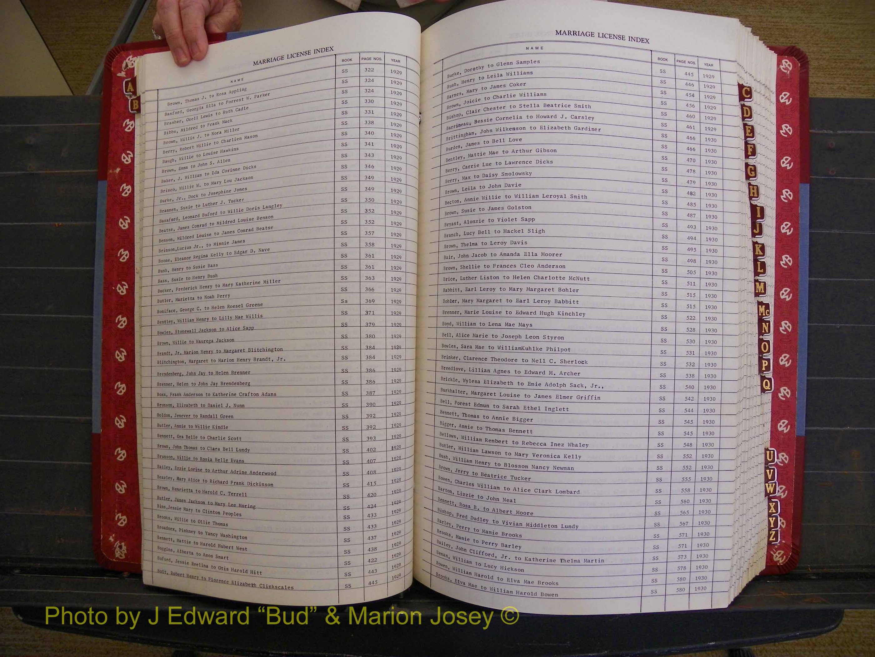 Richmond Marriages 1919-1942, Index B (137).JPG