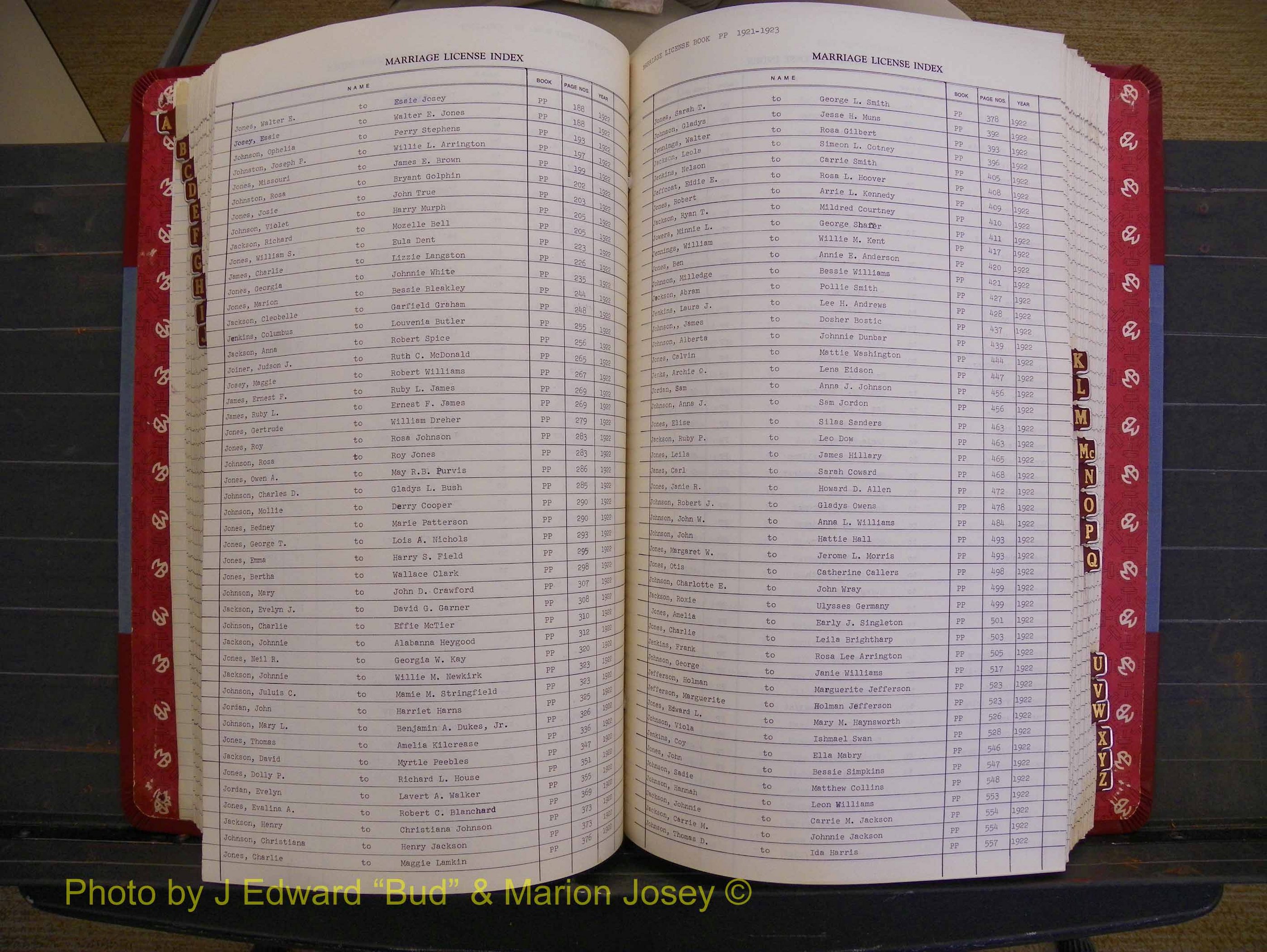 Richmond Marriages 1919-1942, Index J (257).JPG