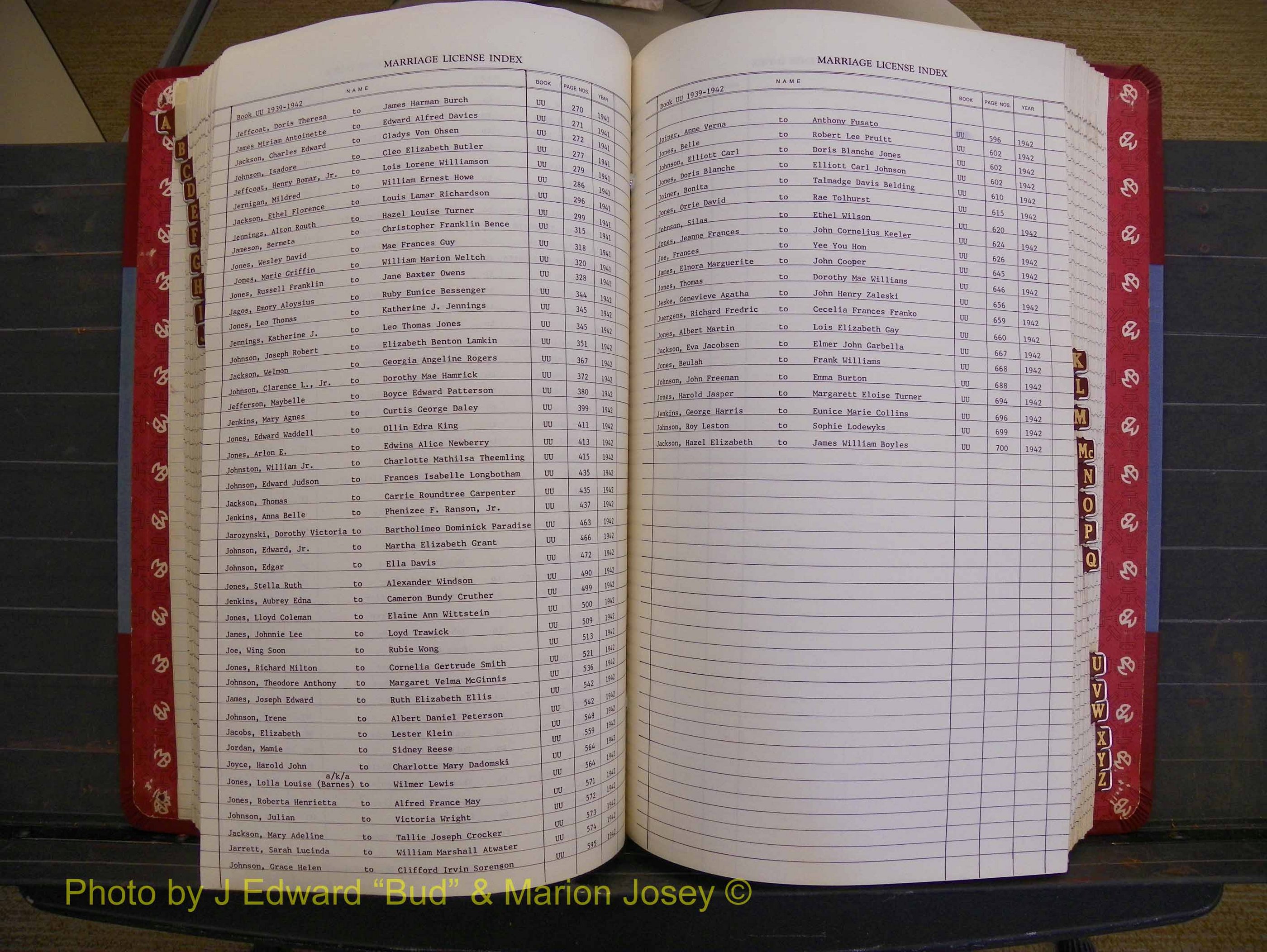 Richmond Marriages 1919-1942, Index J (267).JPG