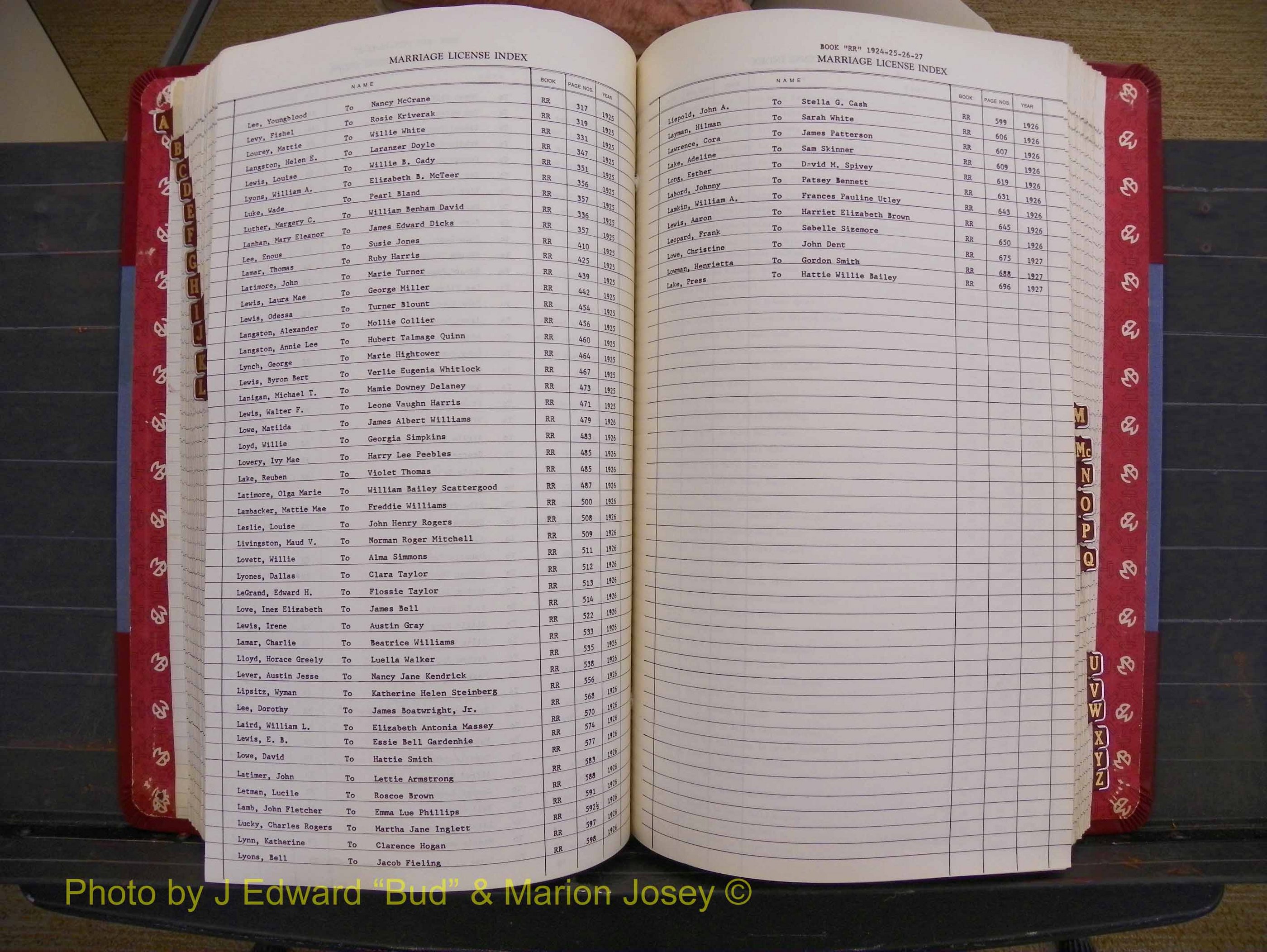 Richmond Marriages 1919-1942, Index L (286).JPG