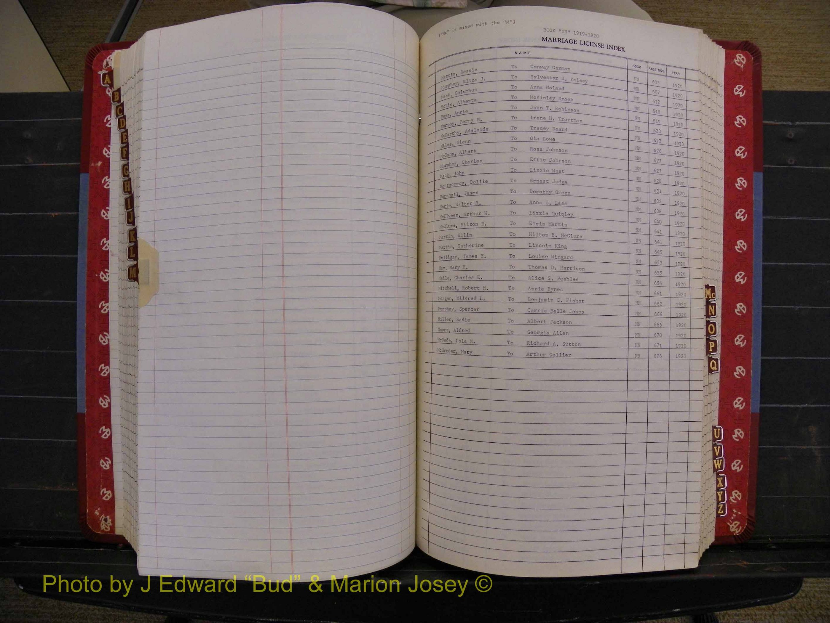 Richmond Marriages 1919-1942, Index M (293).JPG
