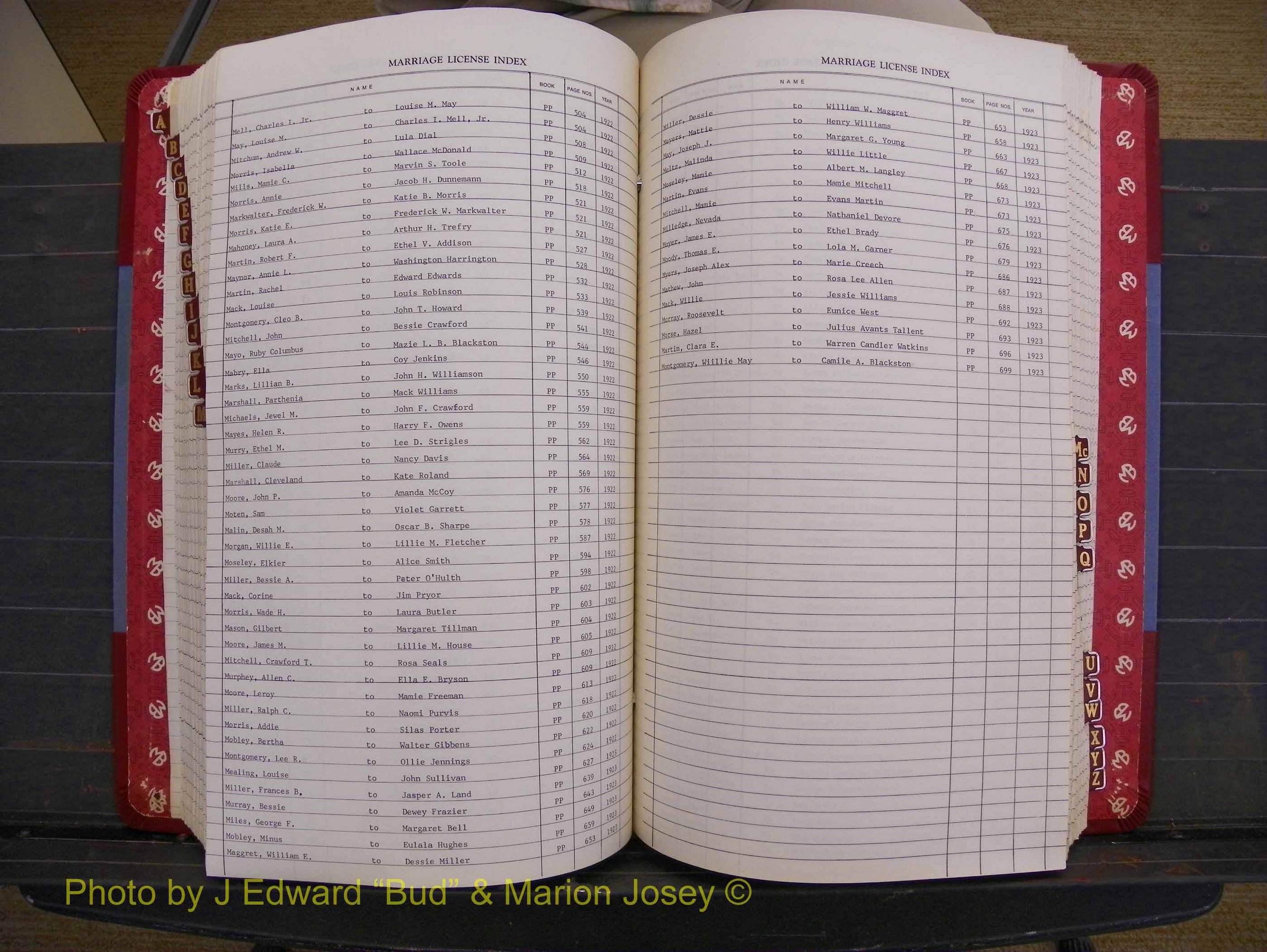Richmond Marriages 1919-1942, Index M (300).JPG