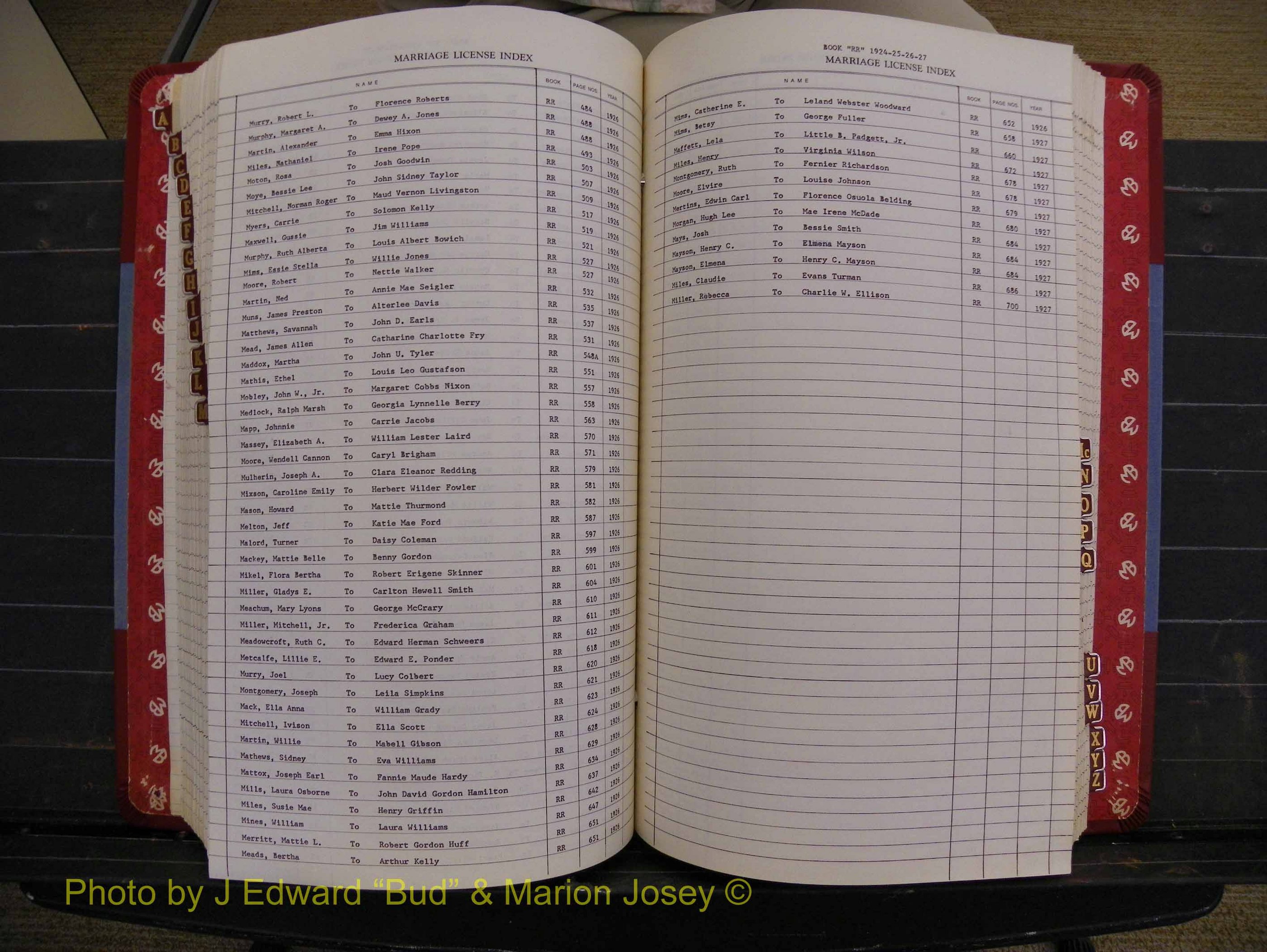 Richmond Marriages 1919-1942, Index M (306).JPG