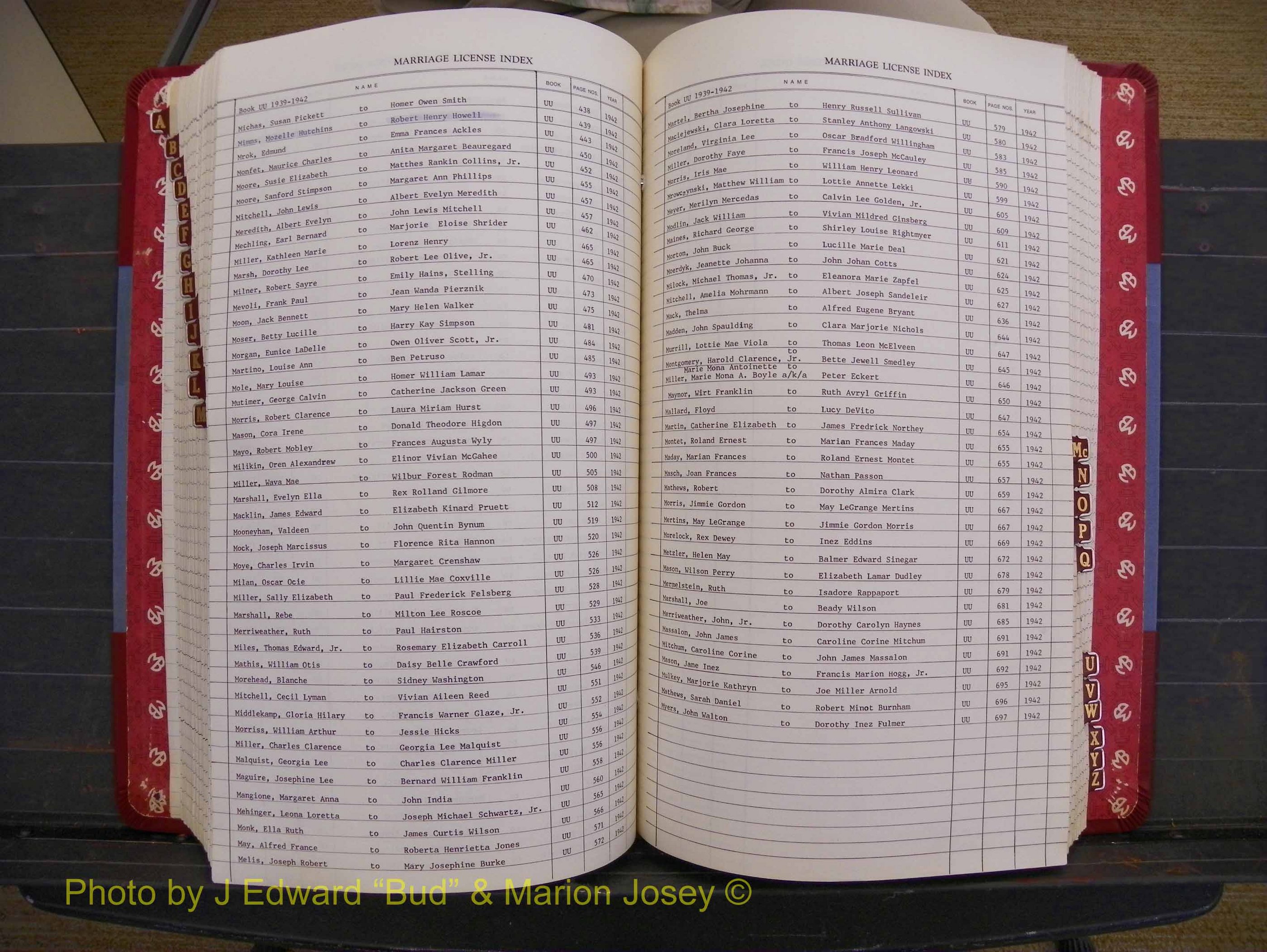 Richmond Marriages 1919-1942, Index M (315).JPG