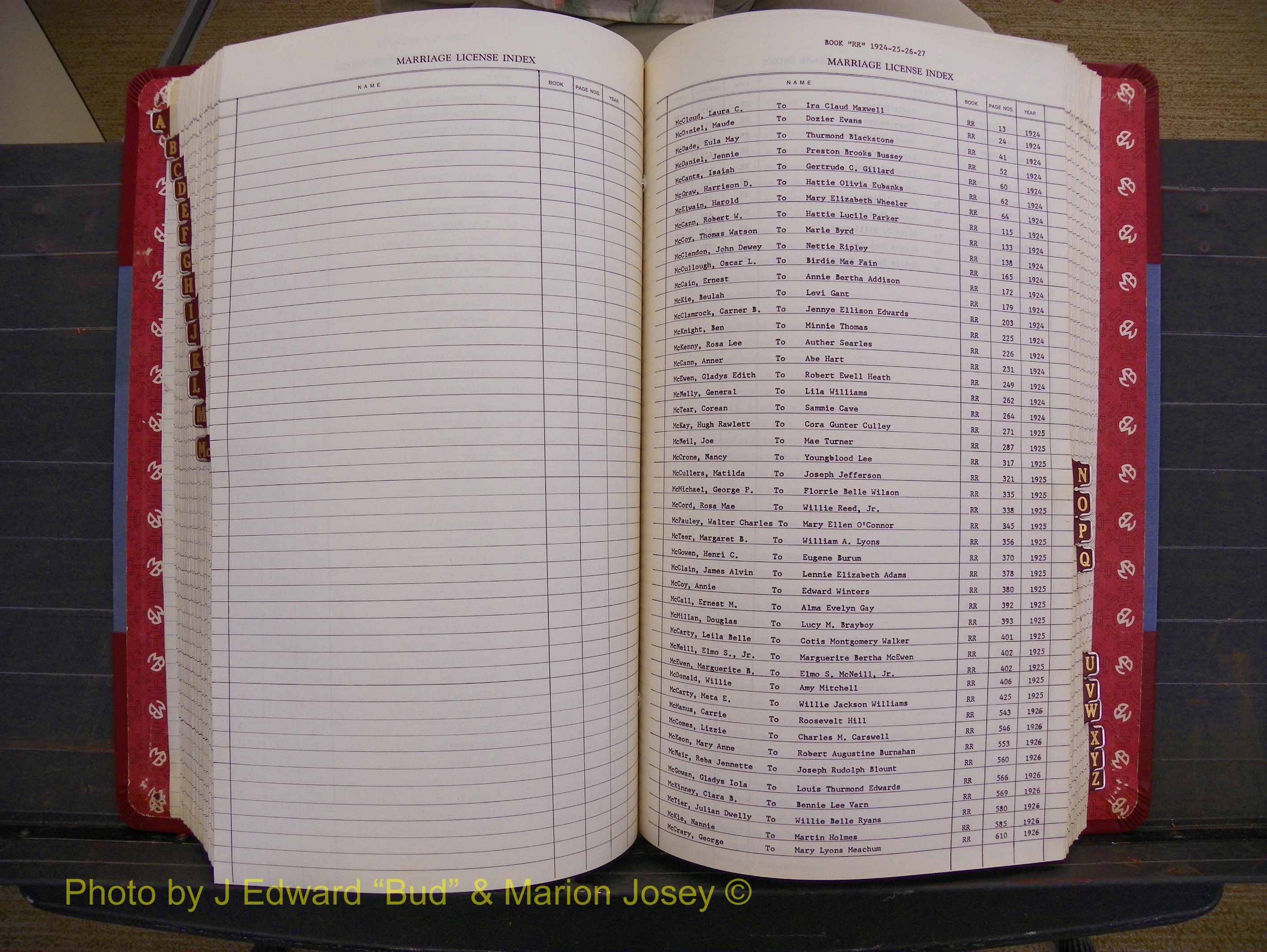 Richmond Marriages 1919-1942, Index Mc (320).JPG