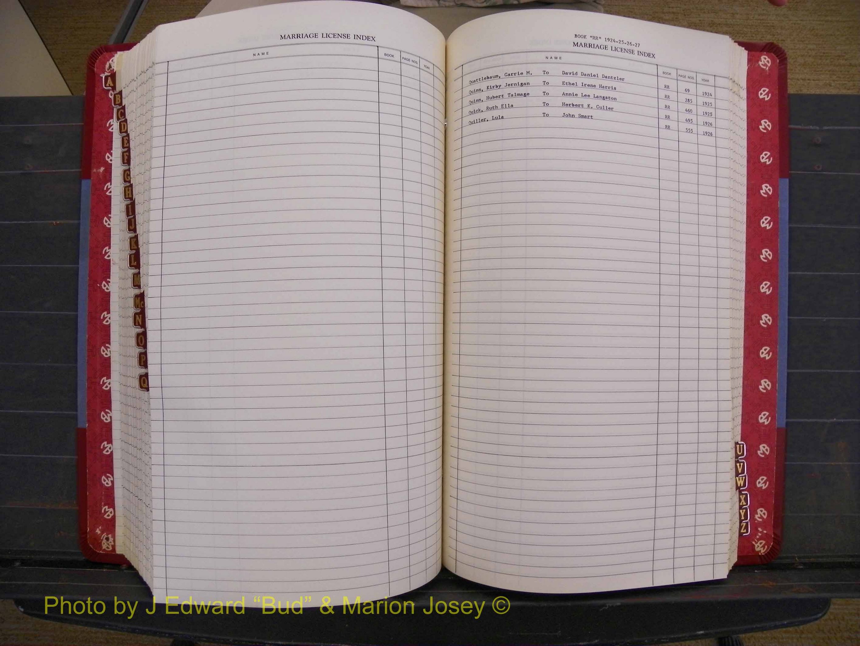 Richmond Marriages 1919-1942, Index Q (361).JPG