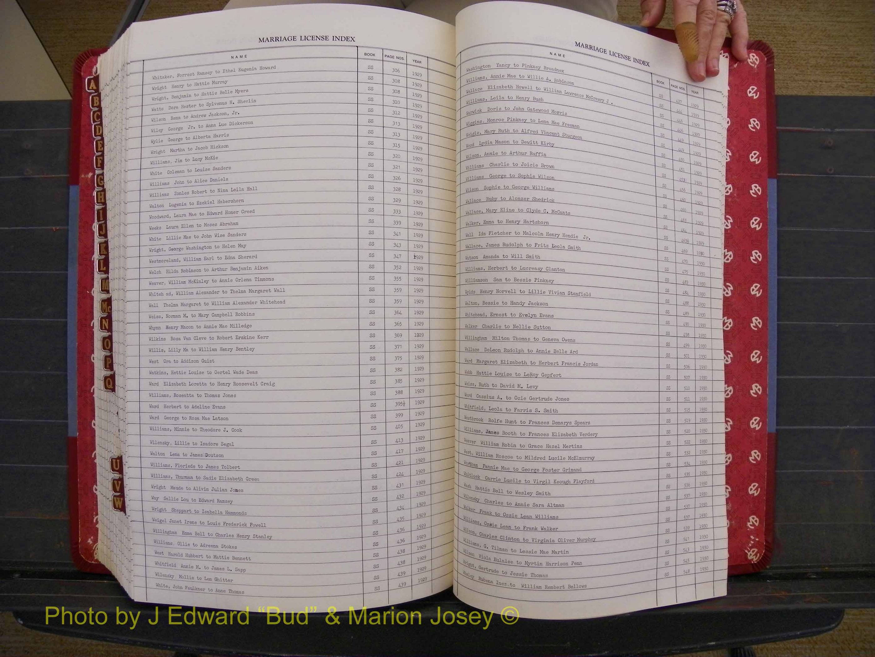 Richmond Marriages 1919-1942, Index W (461).JPG