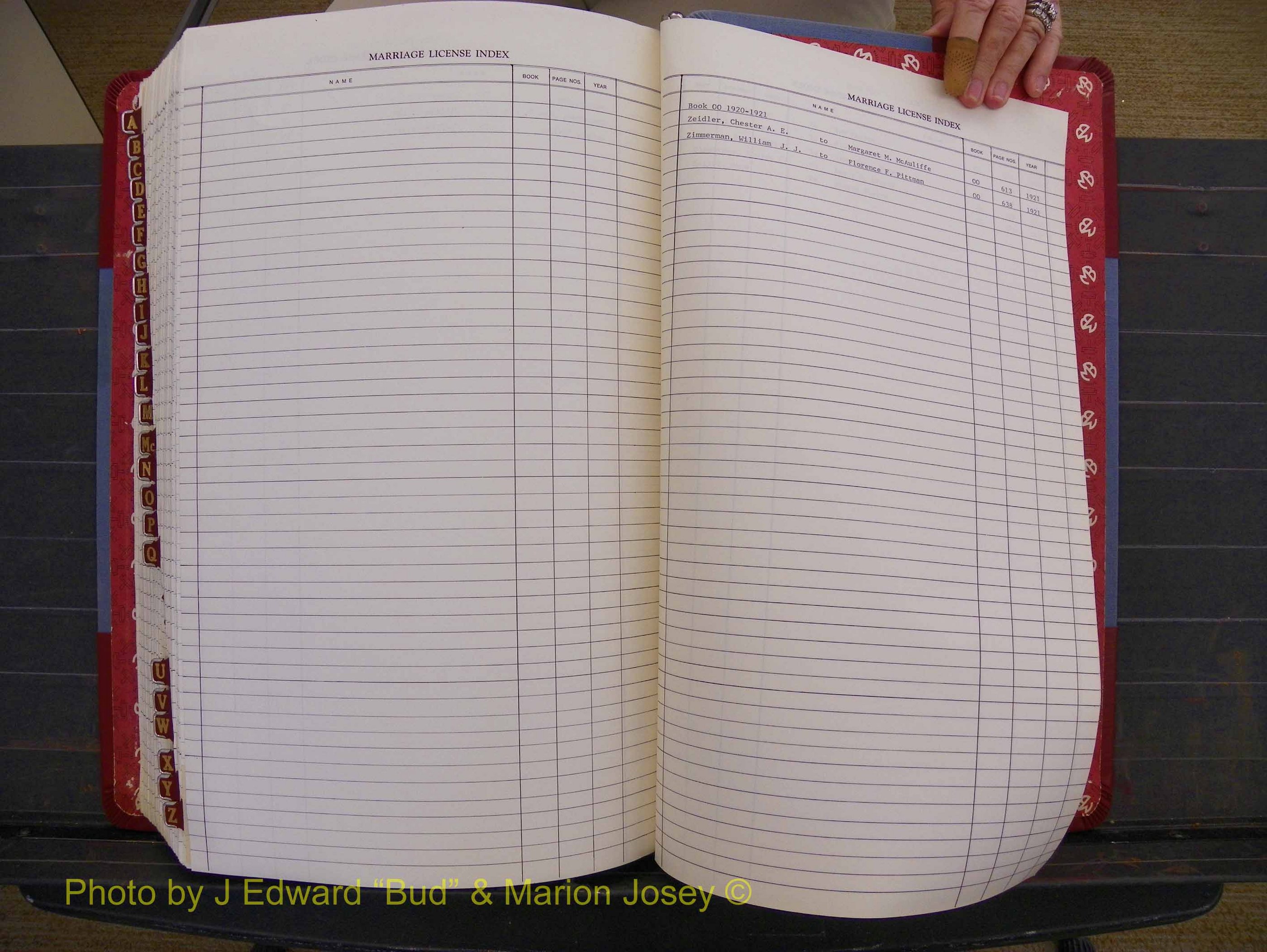 Richmond Marriages 1919-1942, Index Z (478).JPG